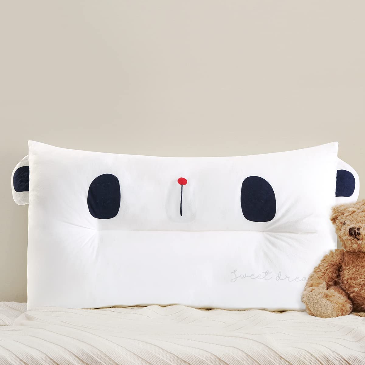 Soft Hypoallergenic Toddler Pillow - Panda Design for Kids' Sleep & Travel