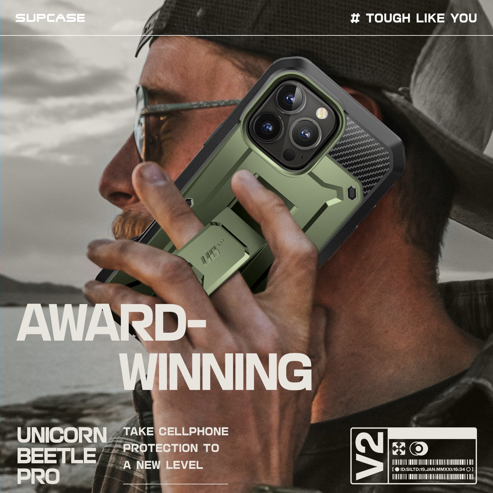 iPhone 16 Pro Max 6.9 Inch Unicorn Beetle PRO Rugged Case - Heavy Duty Protection, Shockproof & Anti-Scratch Cover - Perfect for Outdoor Adventures, Construction Work & Extreme Sports (Dark Green)