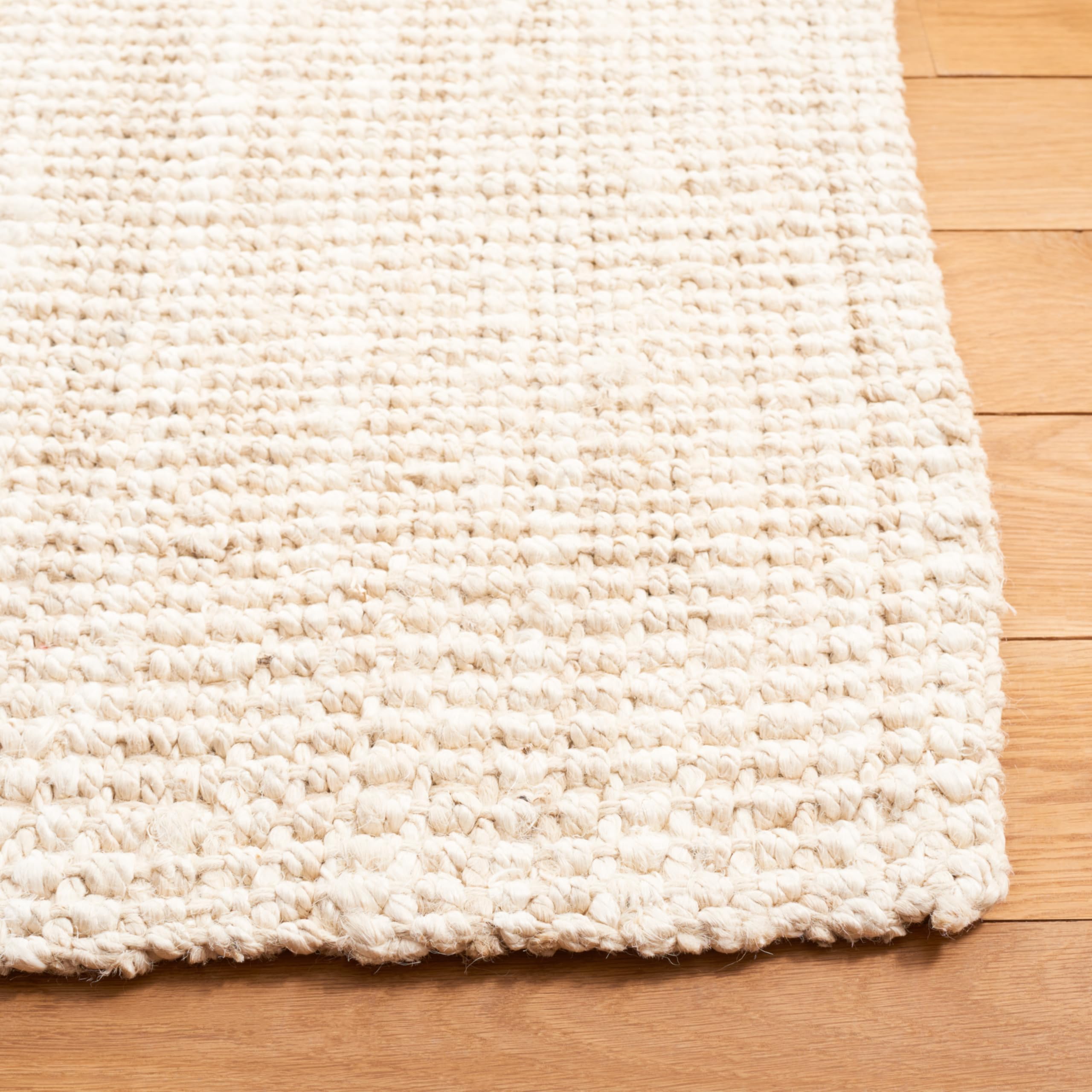 SAFAVIEH Handmade Jute Area Rug 5' x 8' - Natural Fiber Farmhouse Rug in Ivory for Living Room & Bedroom | Durable & Stylish for High Traffic Areas | Perfect for Boho, Coastal & Rustic Home Decor (NF730A)