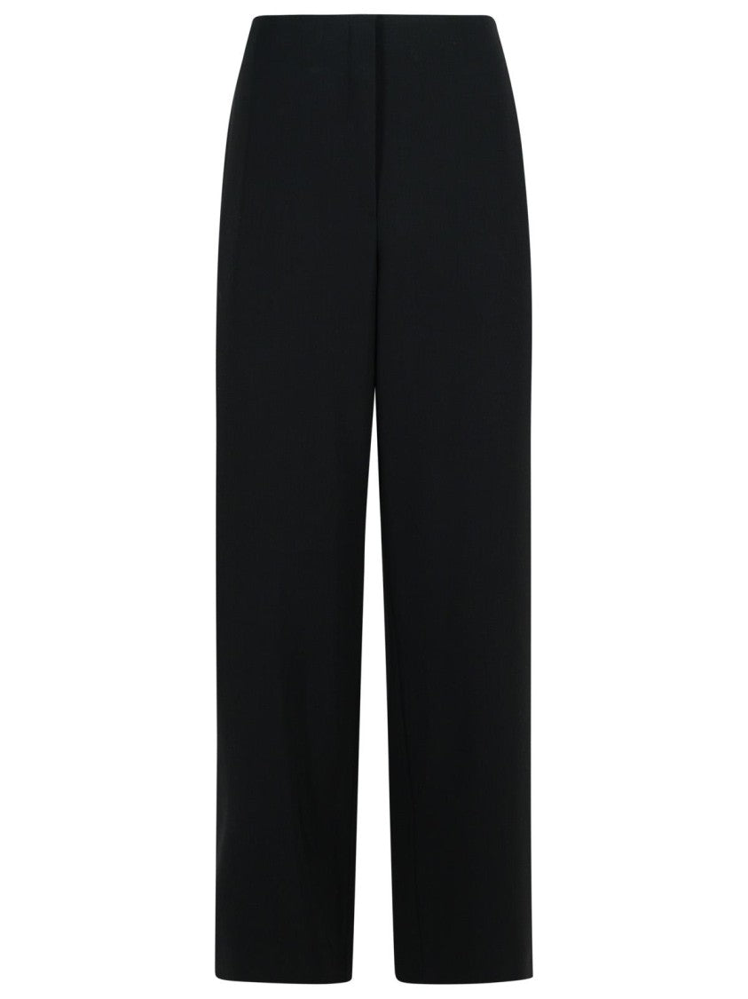 Adelchi Black Viscose Pants for Women - Comfortable Stretchy High Waist Trousers for Office, Travel & Casual Wear
