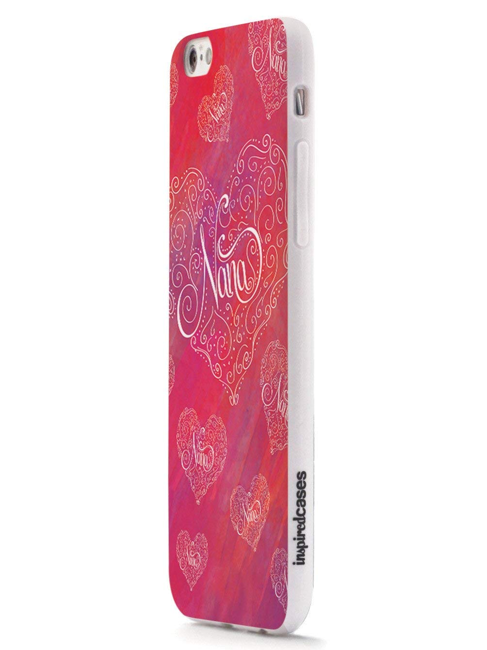 Inspired Cases - iPhone 8 Plus Case with 3D Textured Protection - Nana Doodle Heart Design - Perfect for Everyday Use, Travel & Gift Giving