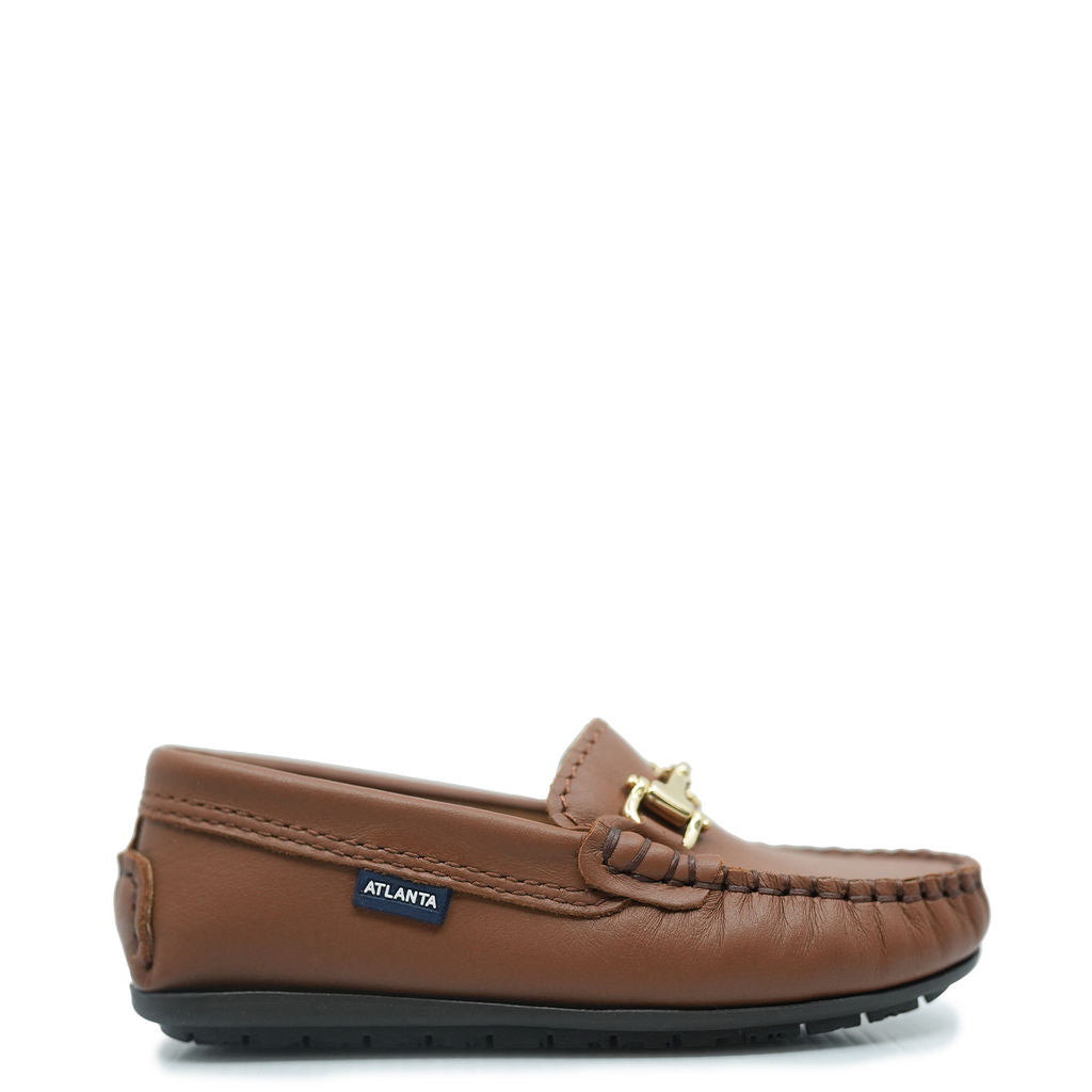 Atlanta Moccasin Soft Brown Buckle Loafers for Men - Comfortable Casual Slip-On Shoes for Office, Driving & Everyday Wear