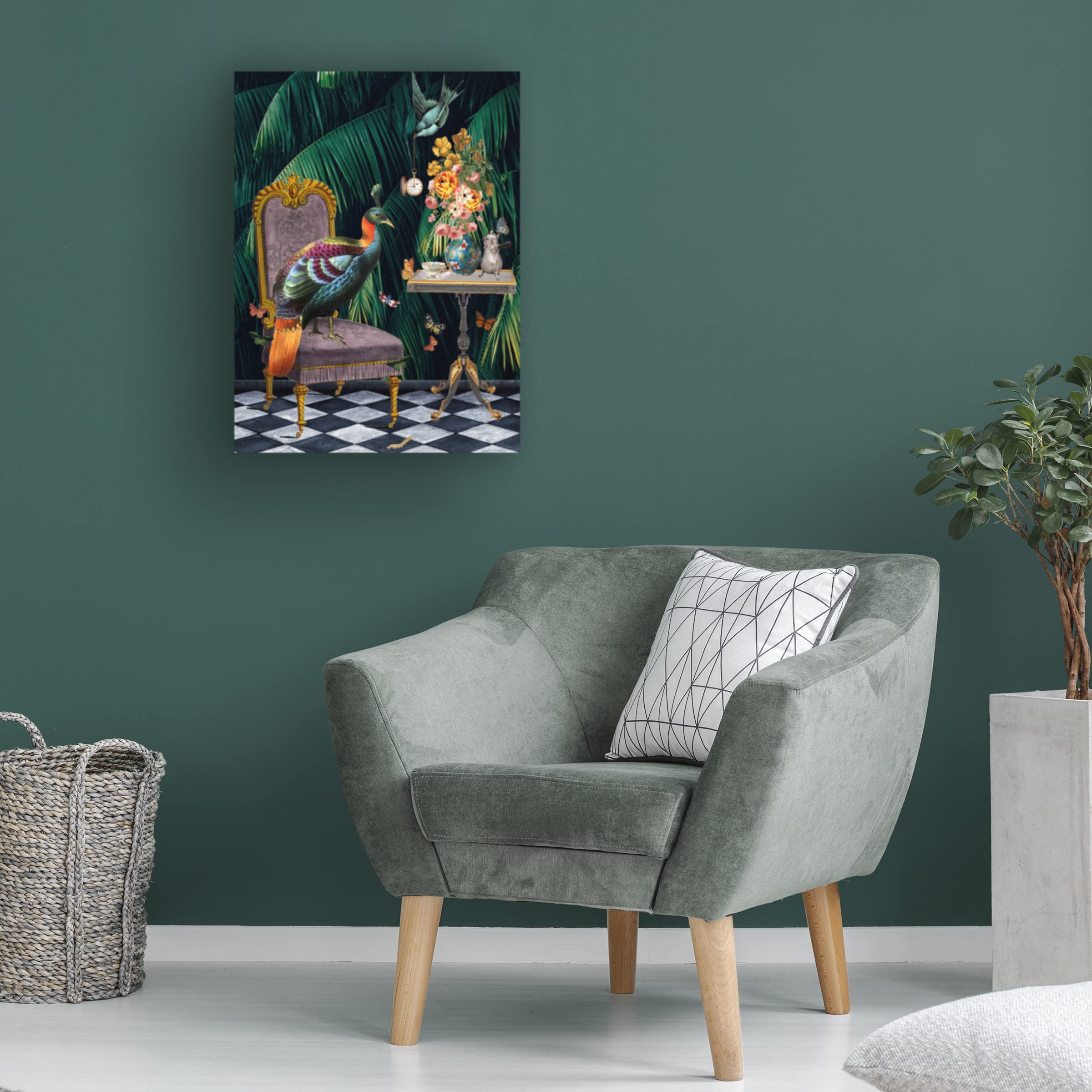 Trademark Fine Art 'Tea Time' Canvas Wall Art Print by Erika C. Brothers - Elegant Home Decor for Living Room, Bedroom & Office