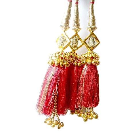 SANDYNAVZ Paranda Parandi Braid Tassels Hair Extension for Women & Girls - Long Synthetic Hair Accessory for Choti & Braid Styling - Perfect for Weddings, Parties & Festivals (1 Piece)