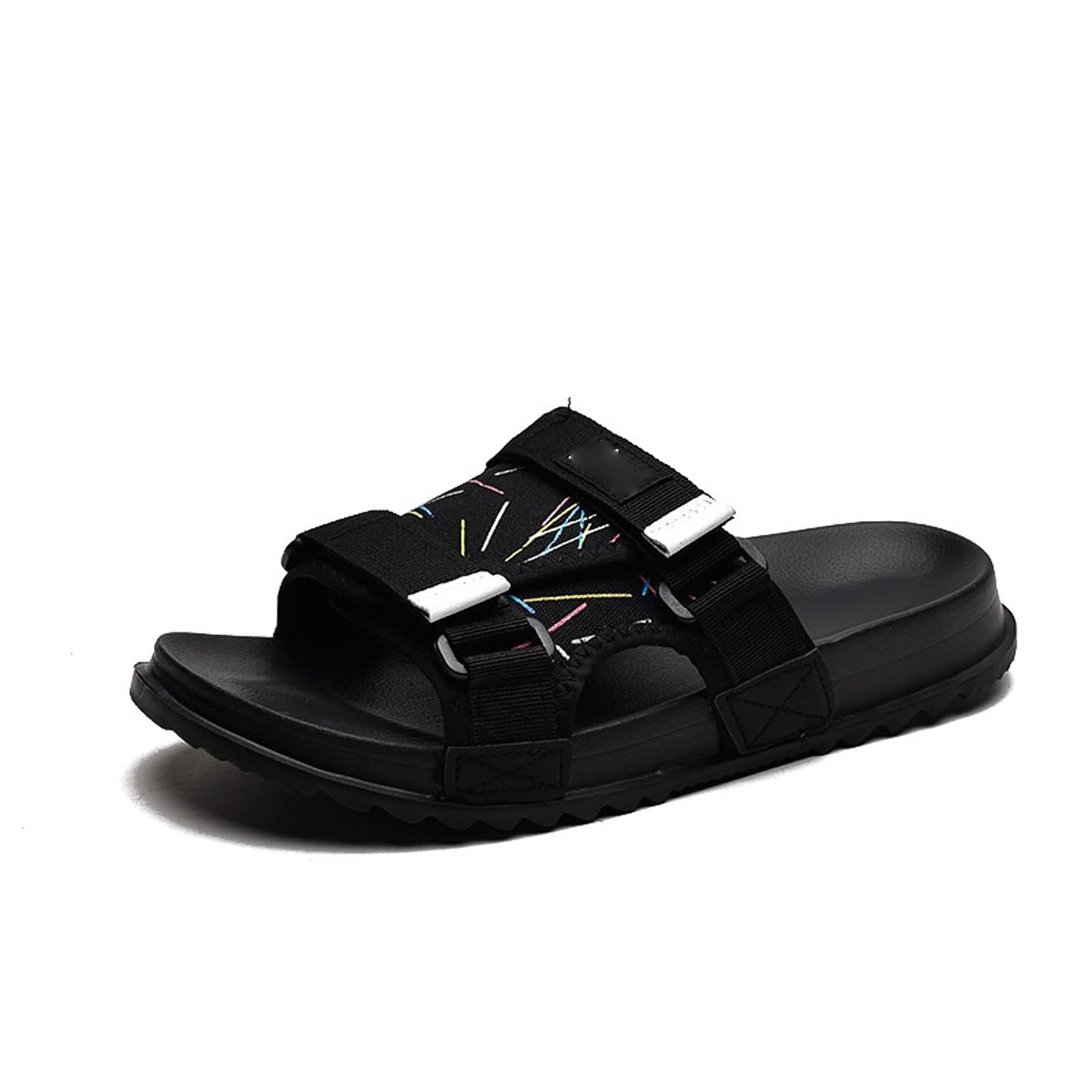 LTHW Men's Casual Slide Slippers - Breathable Summer Sandals for Beach, Pool & Outdoor Wear - Multi-Colored Comfortable Slides - Size 13 - Perfect for Lounging, Vacation & Backyard Relaxation