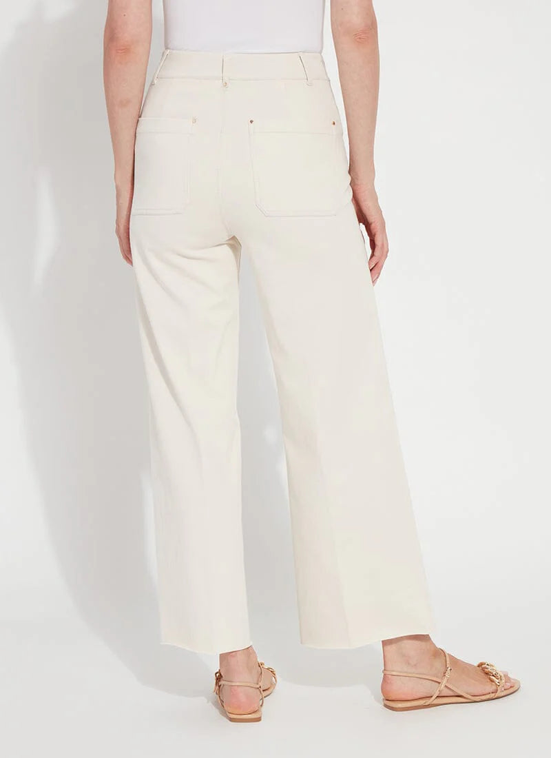 Erin Wide Leg Denim Jeans for Women - High Waisted Comfortable Oat Colored Jeans - Perfect for Casual Outfits, Office Wear & Weekend Brunch