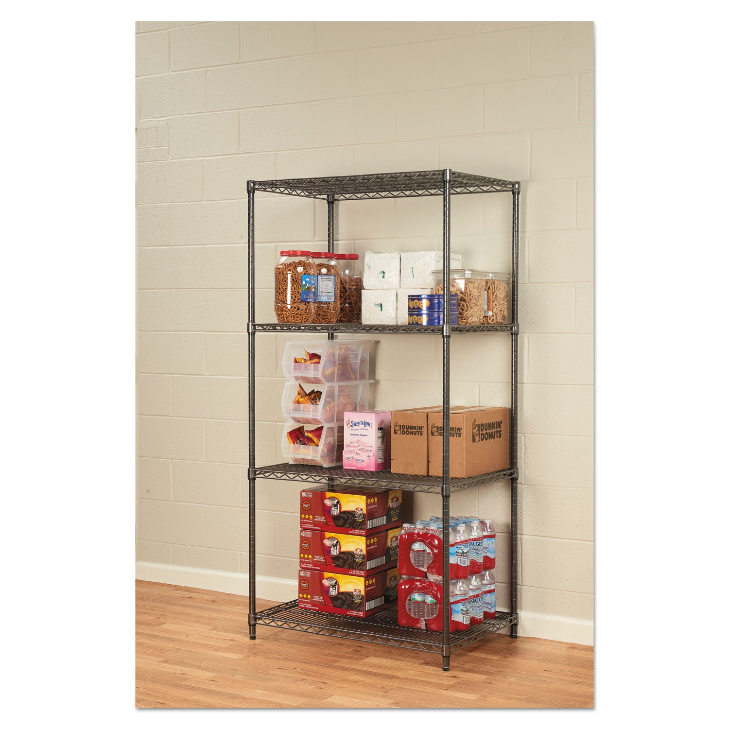 Alera® 4-Tier Wire Shelving Starter Kit - 36