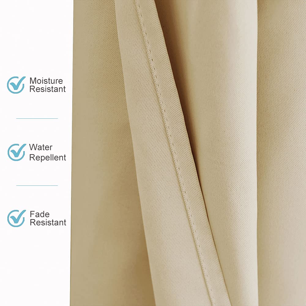 RYB HOME Blackout Curtains for Bedroom - Thermal Insulated Room Darkening Drapes with Sheer Curtains Bundle - Perfect for Nursery, Living Room & Home Theater (Black, 2 Panels)