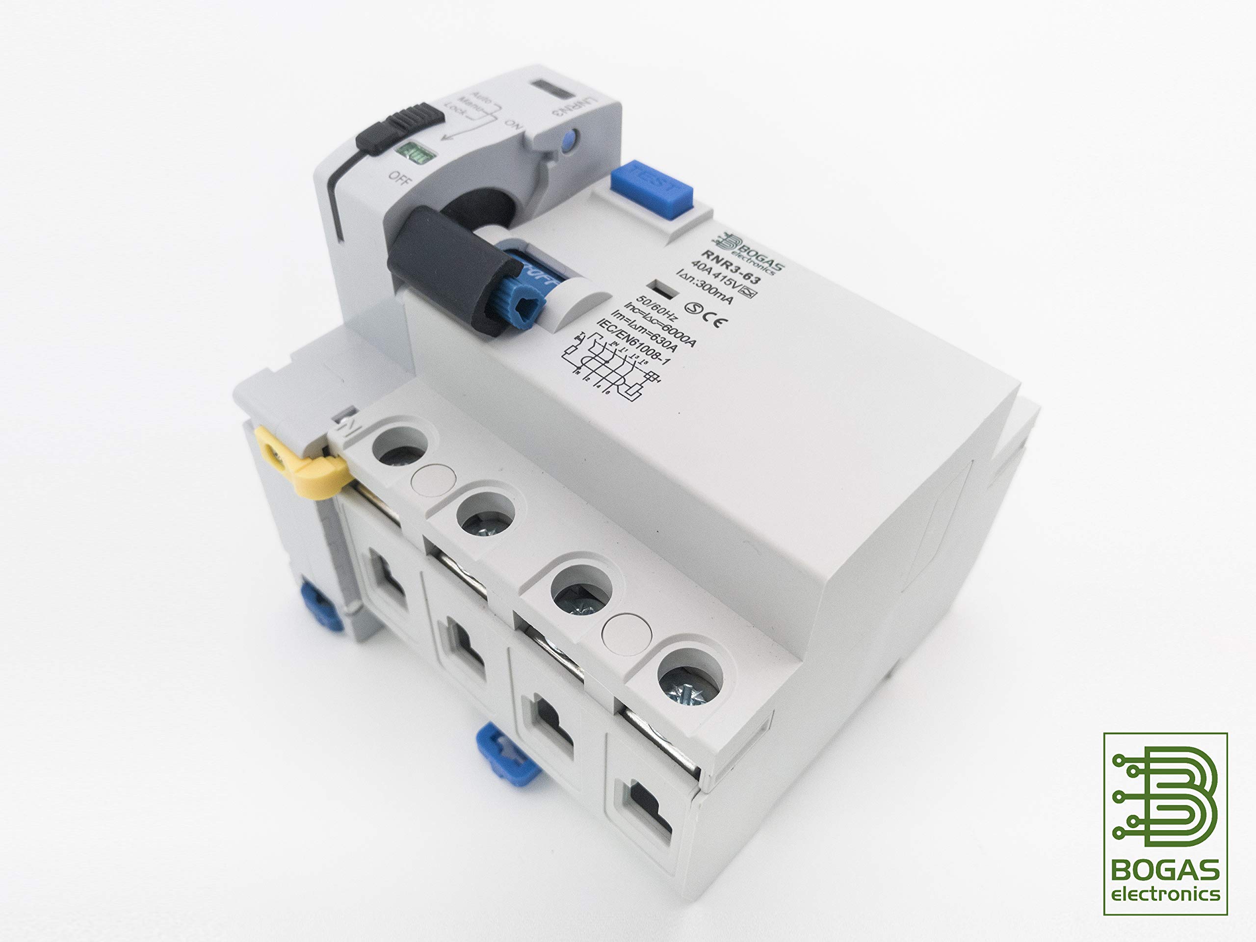 3 Phase Auto-Resetting Differential Circuit Breaker (3P+N) - 300mA Super Immune Protection for Industrial & Commercial Electrical Safety