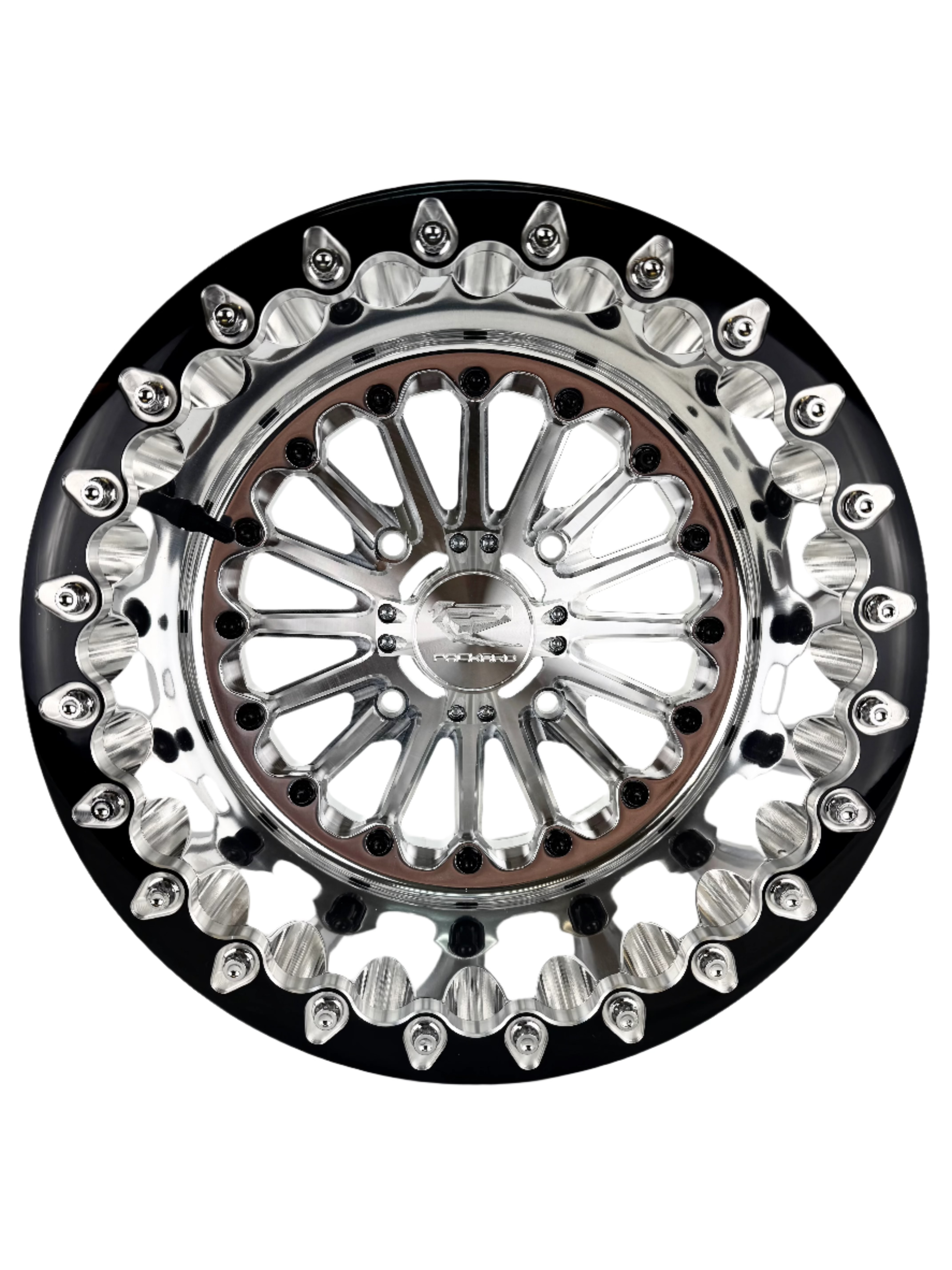 Element FF Forged Polished Beadlock Wheels - Silver | High-Performance Off-Road Rims for Trucks & Jeeps | Perfect for Rock Crawling, Overlanding & Off-Road Adventures
