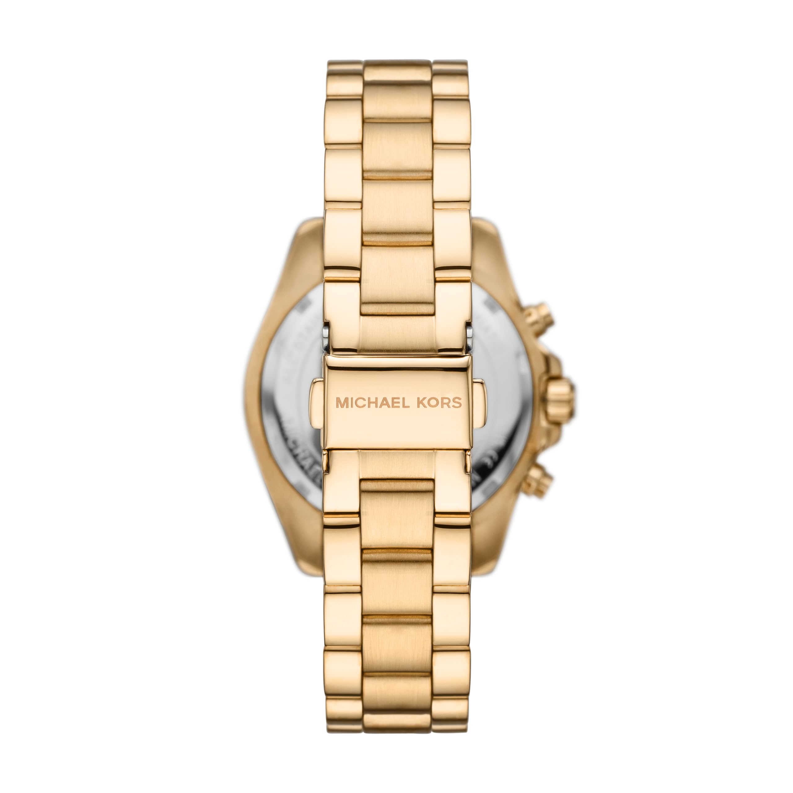 Michael Kors Bradshaw Women's Stainless Steel Chronograph Watch - Gold-Tone with Leather Band | Luxury Fashion Watch for Everyday Wear & Special Occasions