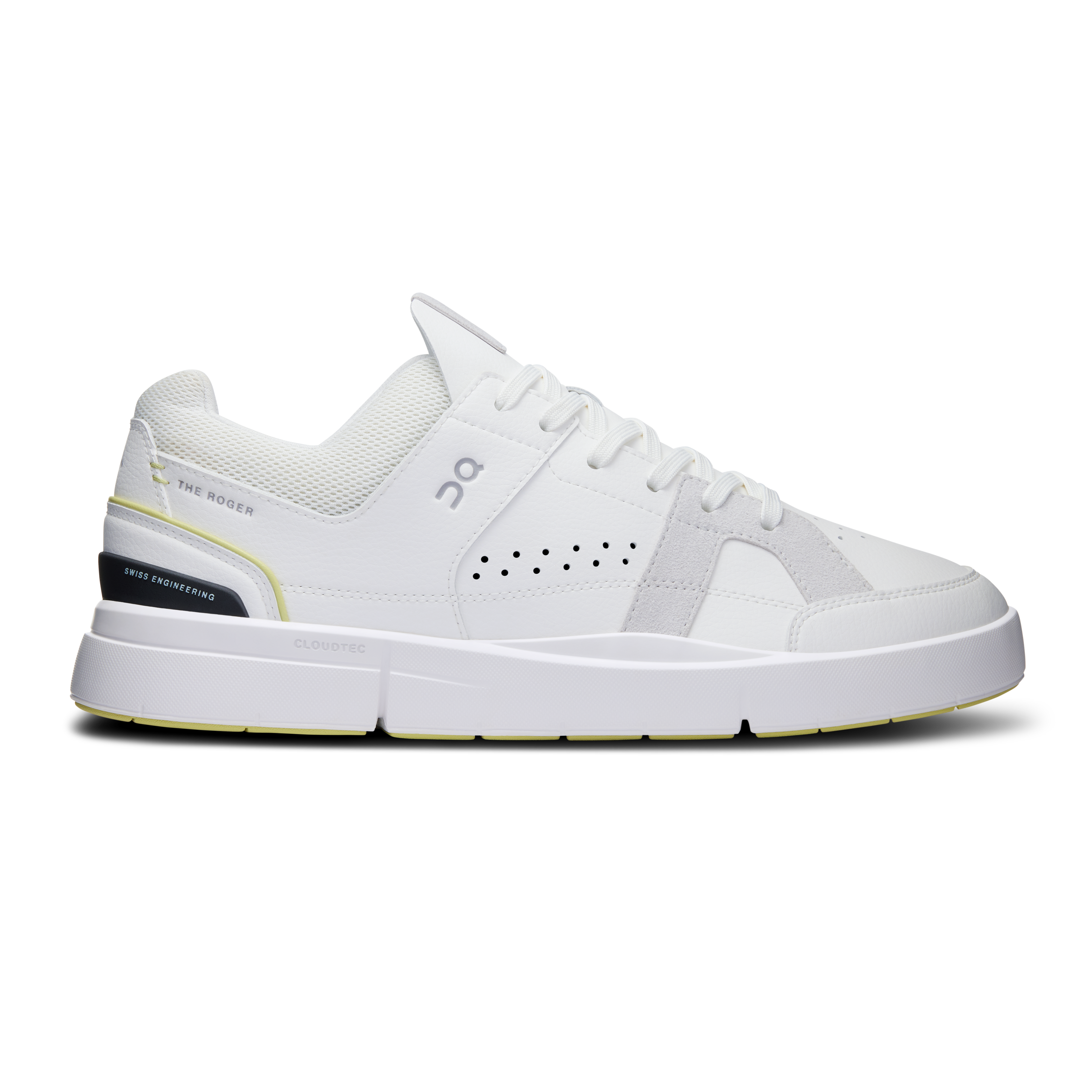 On Running Men's The Roger Clubhouse Sneakers - White/Acacia | Lightweight Running Shoes for Men | Perfect for Jogging, Gym Workouts & Casual Wear