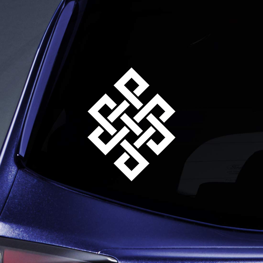 Celtic Tile Silhouette Stickers - 5.5