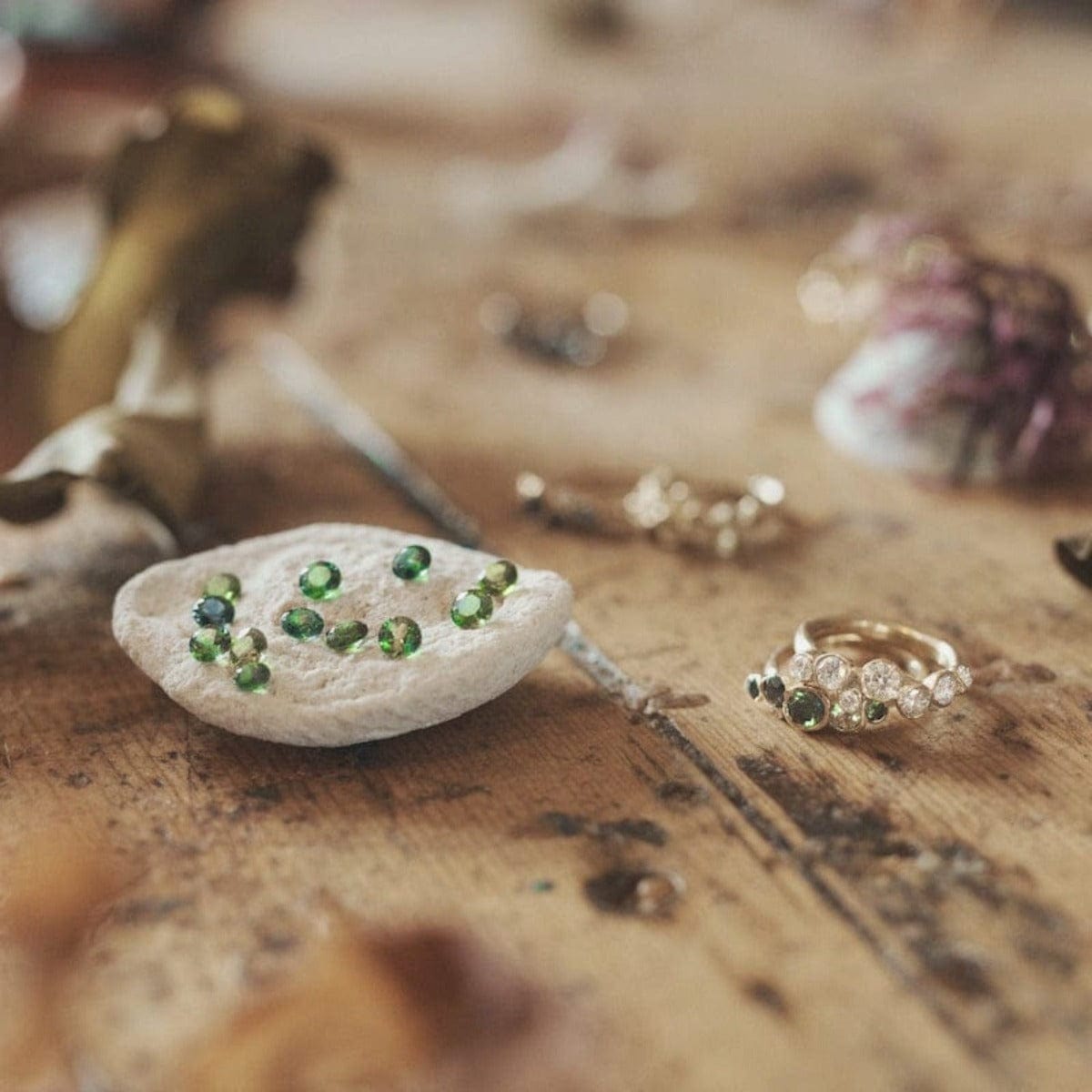 Ocean Sapphires Seaweed Ring - Elegant Sterling Silver Seaweed Design Ring for Women - Perfect for Beach Weddings, Boho Fashion & Everyday Wear