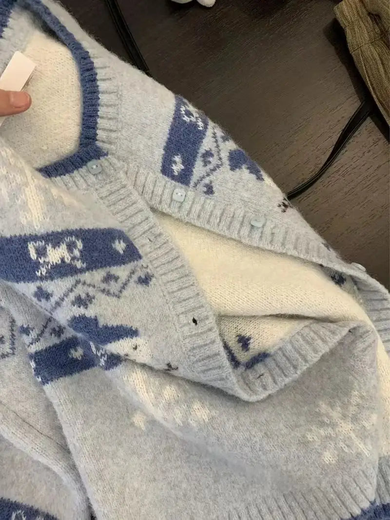 2024 Women's Autumn Winter Fashion Patchwork Single Breasted Knit Cardigan Sweater - Round Neck Long Sleeve Tops with Scarf Set for Casual Outfits & Office Wear