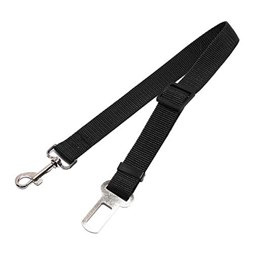 Enakshi Adjustable Nylon Pet Seat Belt Leash for Dogs & Cats - Black | Safe & Comfortable Car Travel Harness | Perfect for Road Trips & Vet Visits