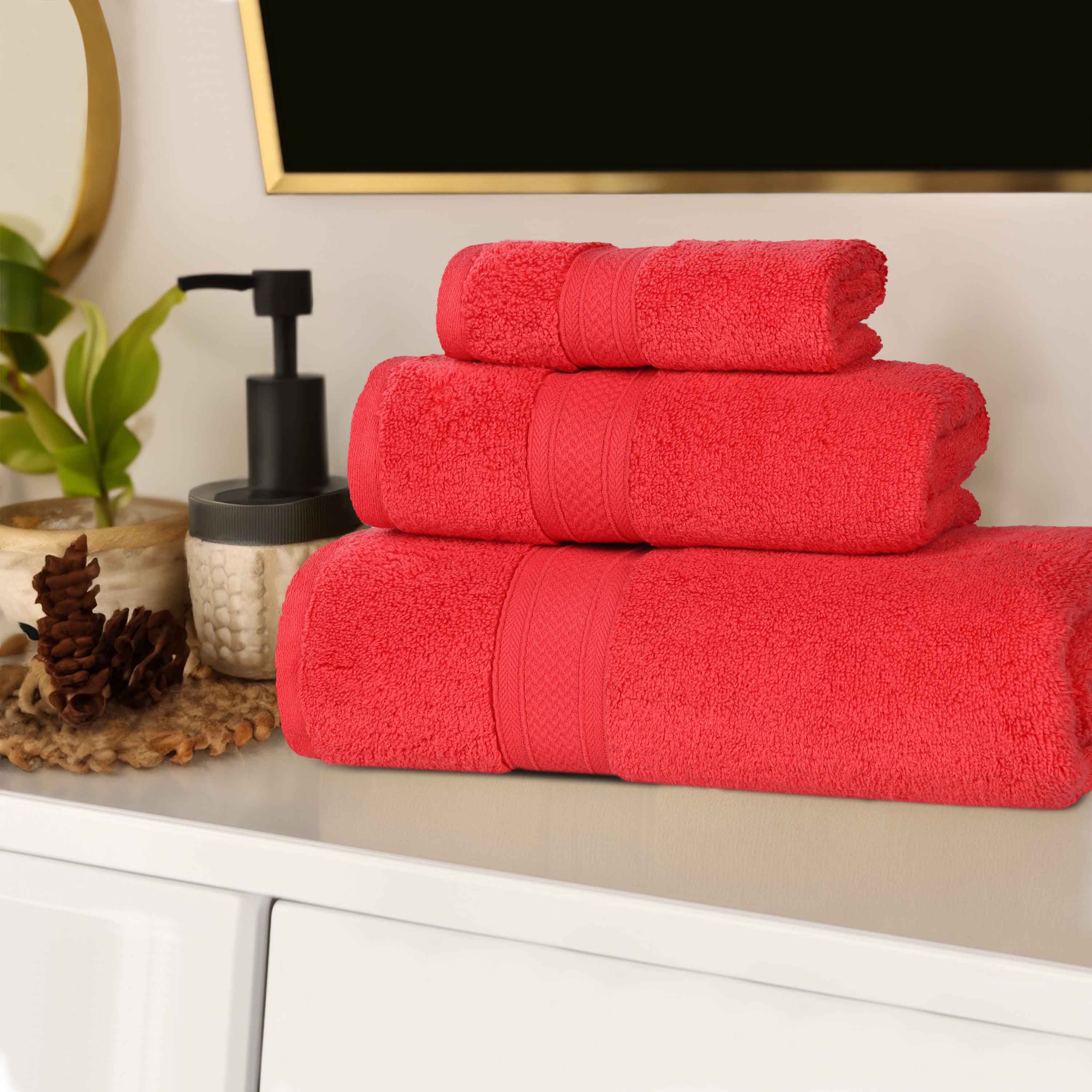 Premium Zero Twist Cotton 3-Piece Towel Set - Ultra Soft, Highly Absorbent, Elegant Solid Color for Bath, Spa & Guest Use