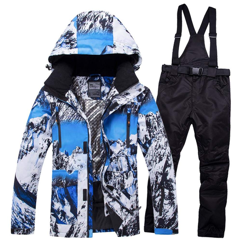 **Men's Windproof Waterproof Ski Suit - Winter Snowboard Jacket & Pants for Skiing, Snowboarding & Cold Weather Outdoor Activities**