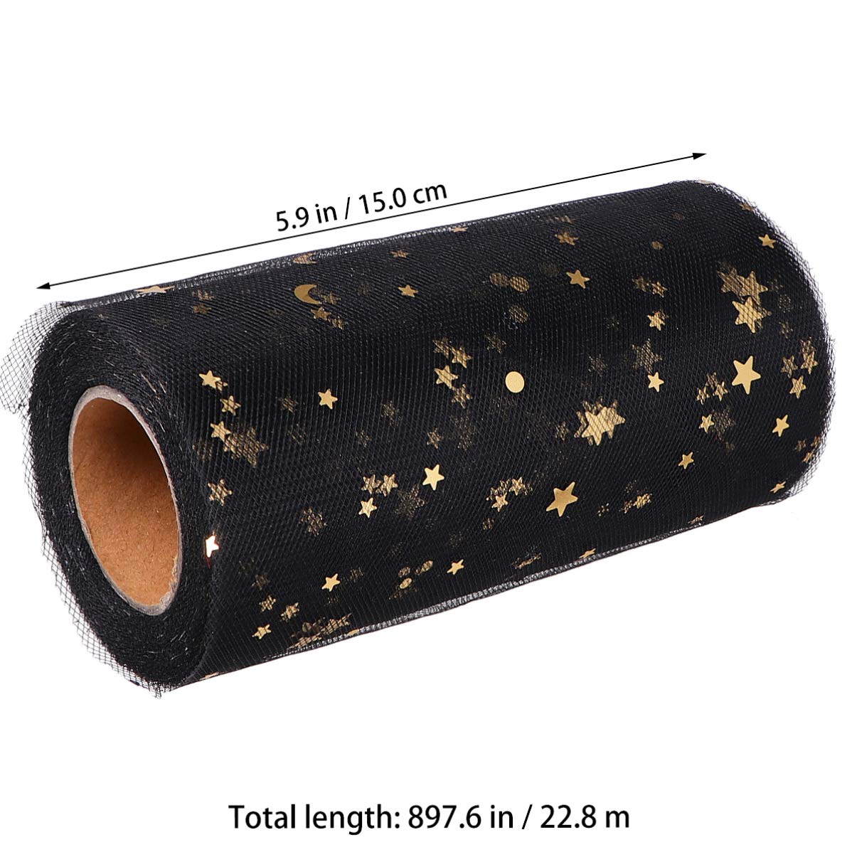 EXCEART Black Mesh Glitter Sequin Tulle Fabric - Wedding, Christmas Party Tablecloth, Bulk Tulle Rolls for Table Decorations, Tutu Skirt Material, Flash Ribbon - Perfect for Wedding Centerpieces, Holiday Dinner Decor & DIY Craft Projects