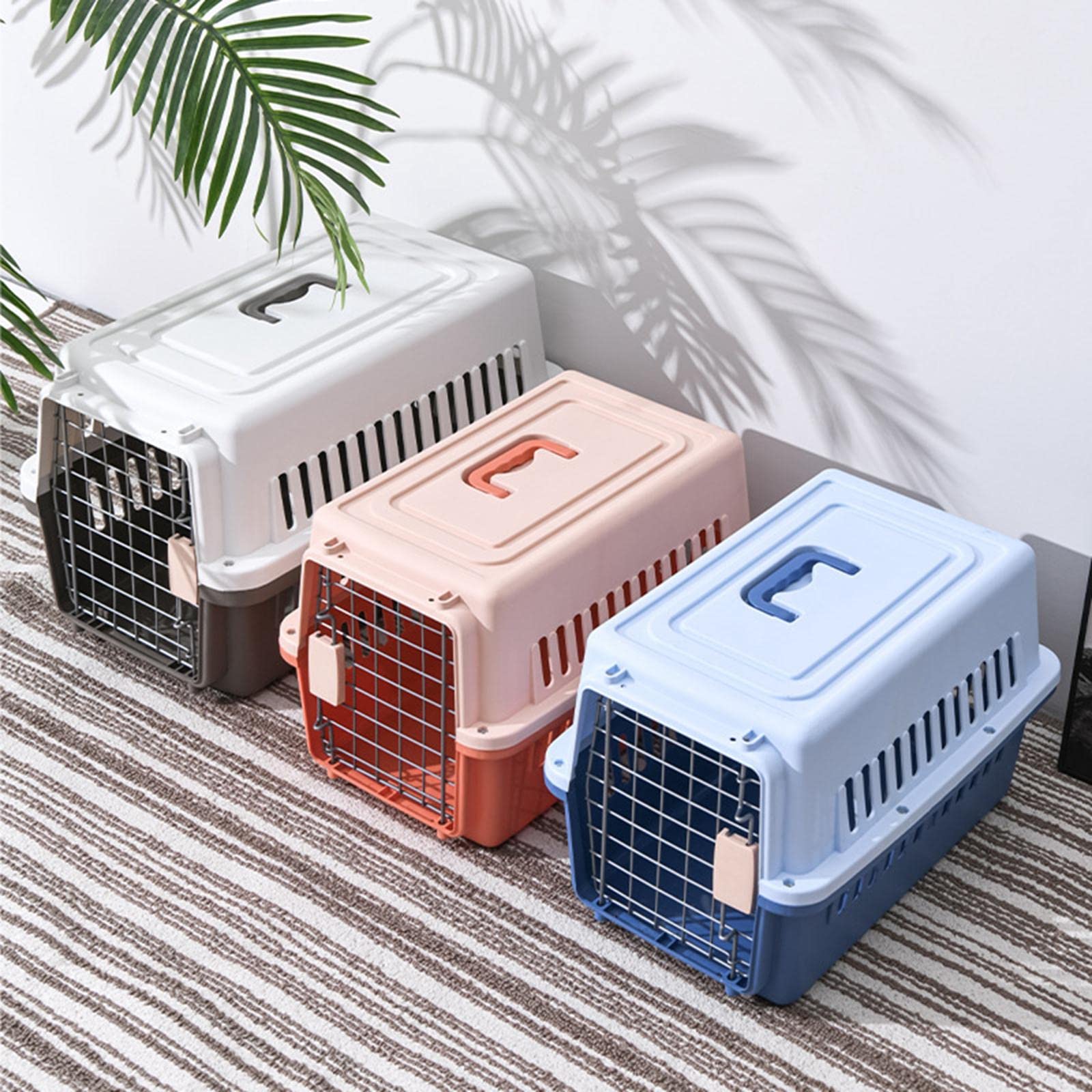 **Enakshi Hard-Sided Pet Carrier for Dogs & Cats - Orange Travel Kennel with Nest Tote Organizer | Durable Pet Crate for Airplane, Car & Vet Visits | Pet Supplies & Dog Travel Accessories**