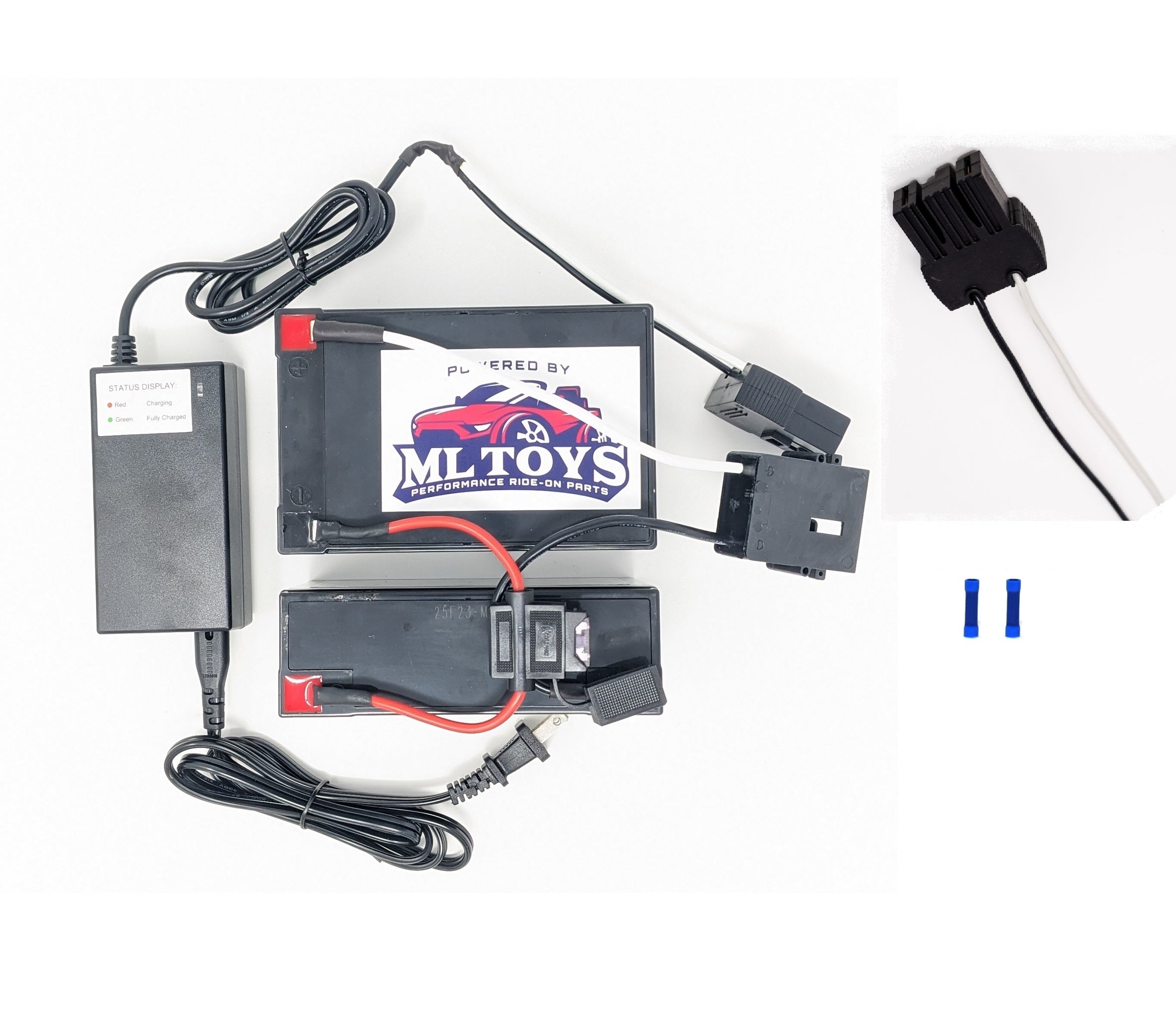 18V to 12V Power Adapter Converter with Charger for Kid Trax Ride-On Toys - Perfect for Upgrading Battery Voltage on Kids Electric Cars & Vehicles