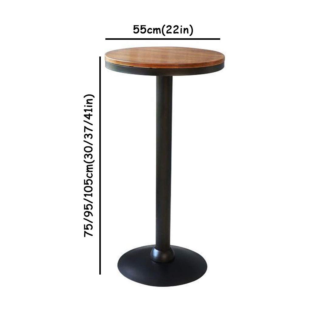 22 Inch Round Industrial Bar Table - High-Top Dining & Tavern Table with Sturdy Metal Frame - Easy Assembly Brown Industrial Design - Perfect for Home Bars, Restaurants & Outdoor Patios