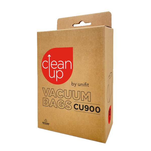Unifit CU900S Vacuum Cleaner Bags (10 Pack) - Compatible with CleanUp Vacuum - Synthetic Dust Bags for Efficient Home Cleaning - Perfect for Pet Hair, Allergens, and Daily Dust Pickup
