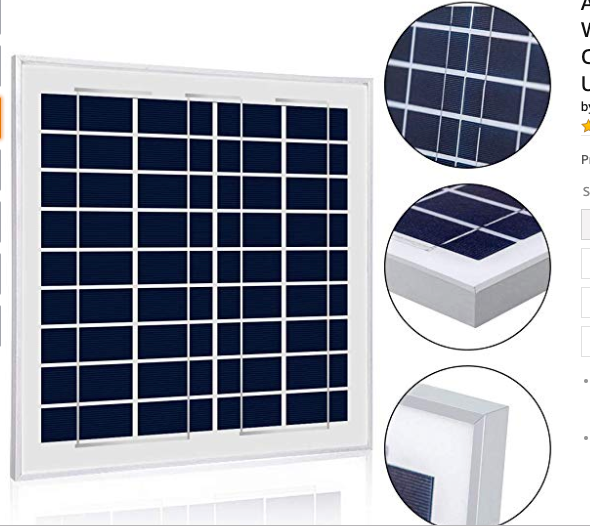 ACOPower 15W 12V Solar Panel Charger Kit with 5A Charge Controller & Alligator Clips - Perfect for RV, Boat, Car Battery Charging & Off-Grid Power Supply