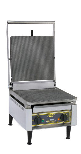 Equipex PANINI XL Sodir Electric Panini Grill - Non-Stick Grooved Plates for Perfect Sandwiches & Paninis | Ideal for Home, Restaurant & Outdoor Cooking