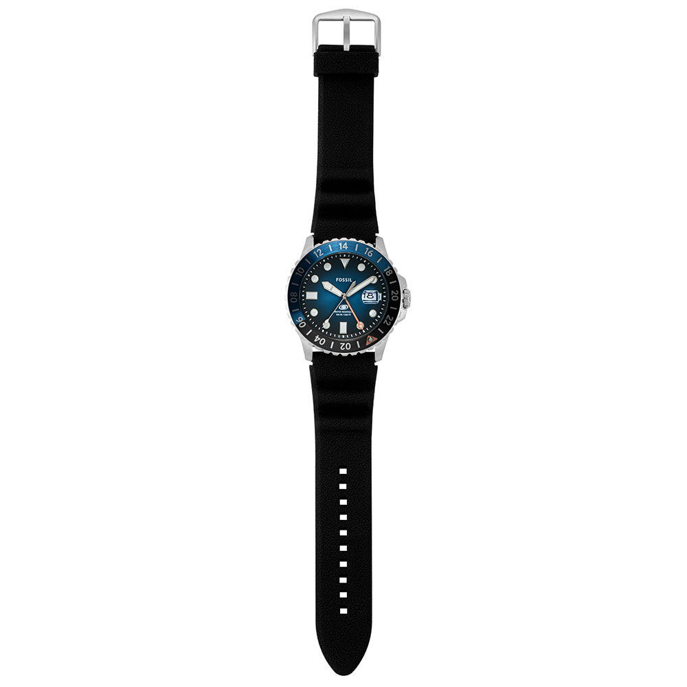 Fossil Blue FS6049 GMT Watch for Men - Stylish Analog Quartz Chronograph with Date Function - Perfect for Travel, Business & Everyday Wear