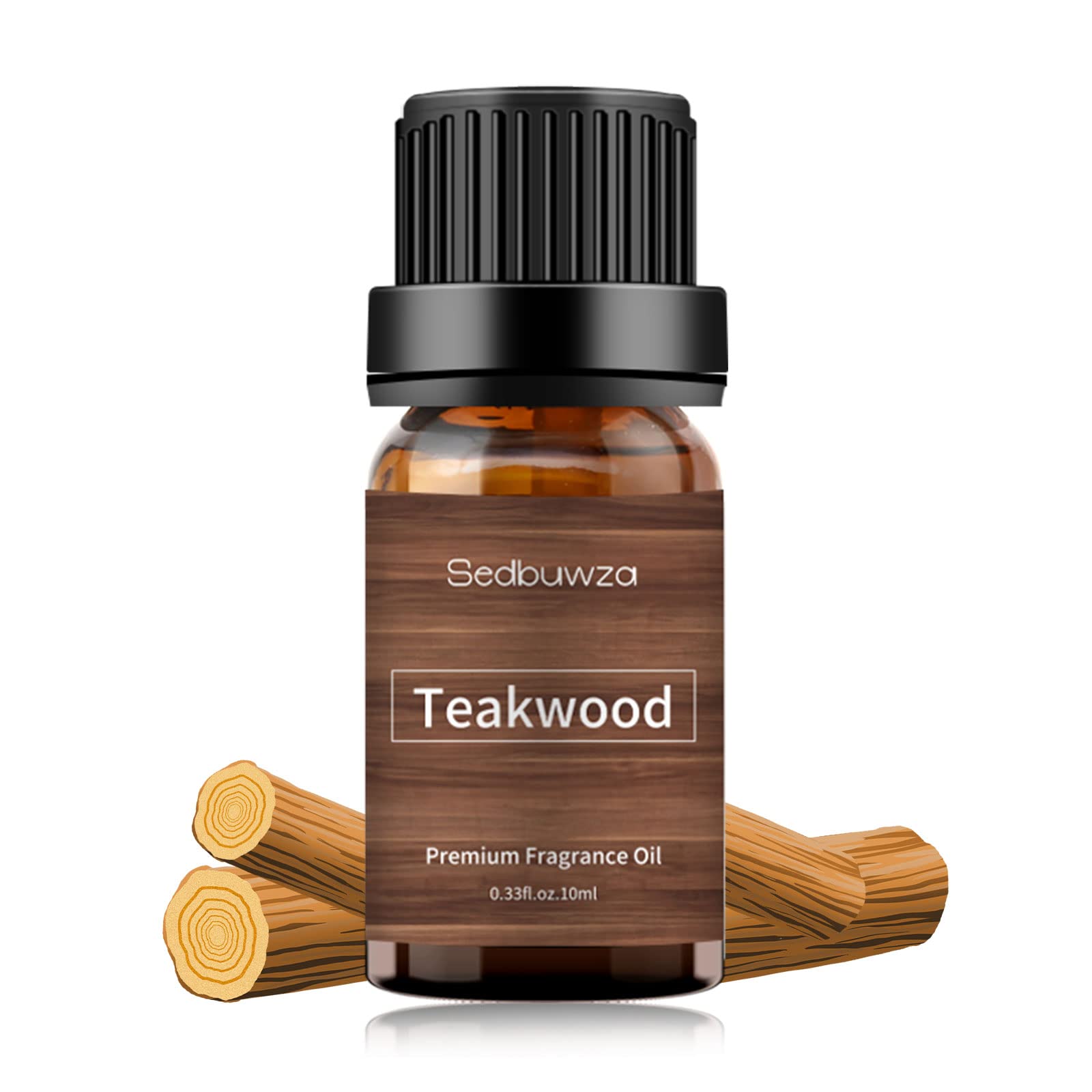 Organic Teakwood Aromatherapy Essential Oil - 10ml for Diffusers, Humidifiers, Soap Making, Candle Crafting & Perfume | Relaxing Spa & Home Fragrance Oil