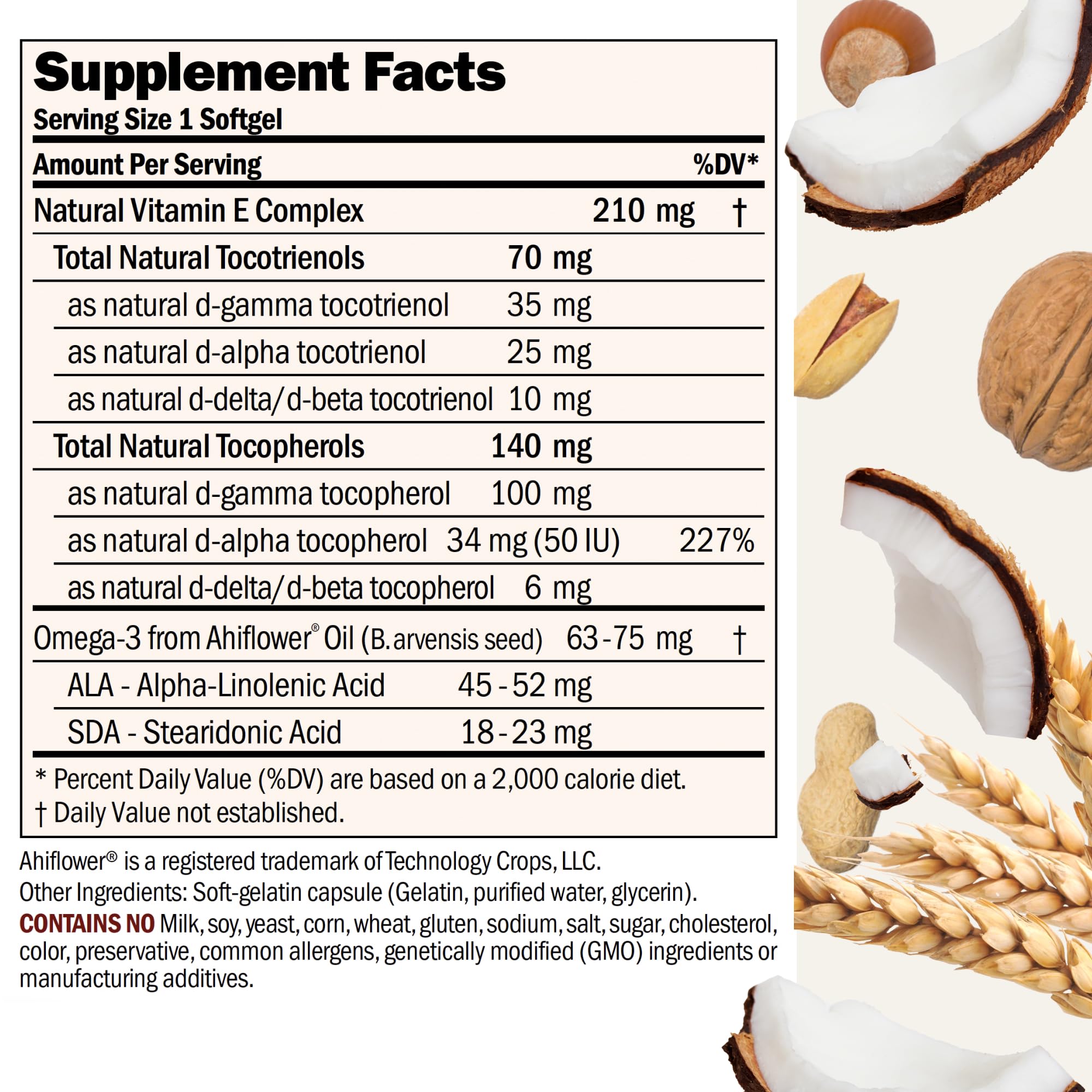 ANDREW LESSMAN Complete Tocotrienols with Gamma Vitamin E 240 Softgels - 8 Forms of Vitamin E (Alpha, Beta, Gamma, Delta Tocopherols & Tocotrienols) | Powerful Antioxidant Supplement | No Additives | Supports Heart Health & Immune System | Perfect for Daily Wellness Routine
