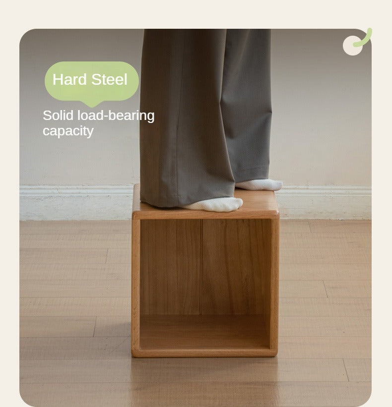 Solid Oak and Cherry Wood Bookshelf - Customizable Free Combination for Home Office, Living Room & Library Storage