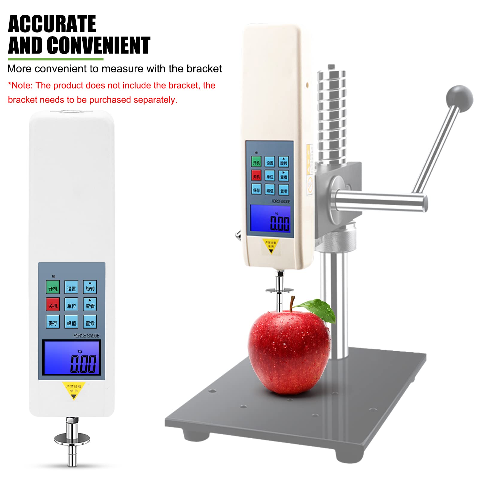 GY-4 Digital Fruit Hardness Tester Penetrometer - Portable LCD Display Sclerometer for Measuring Apple, Pear, Peach Firmness | Perfect for Farmers, Fruit Grading & Quality Control in Orchards