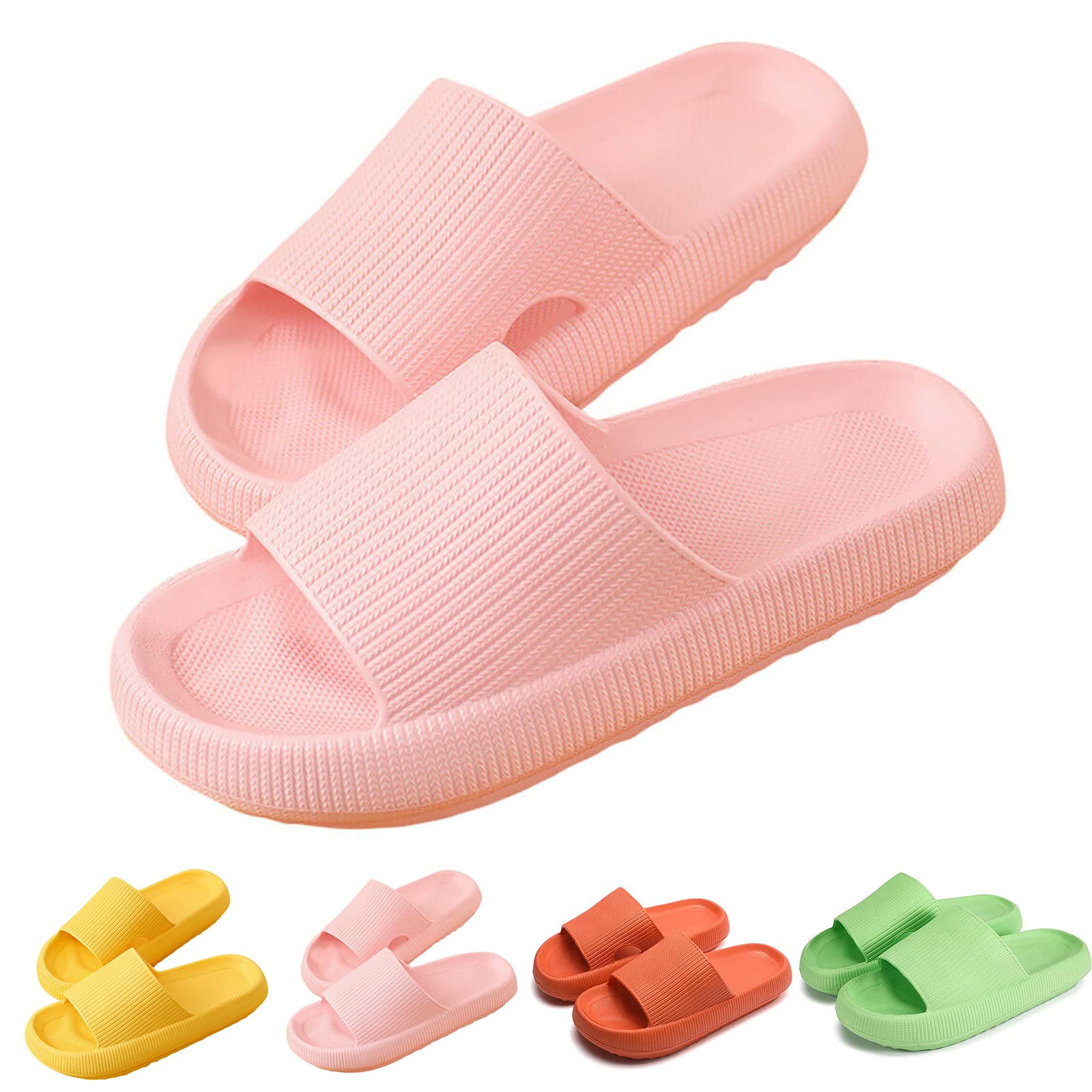 Original Cozislides Super Soft Non-Slip Home Slippers - Japanese Style Fuzzy Indoor/Outdoor House Shoes for Women & Men - Perfect for Bathroom, Lounge, and Winter Comfort