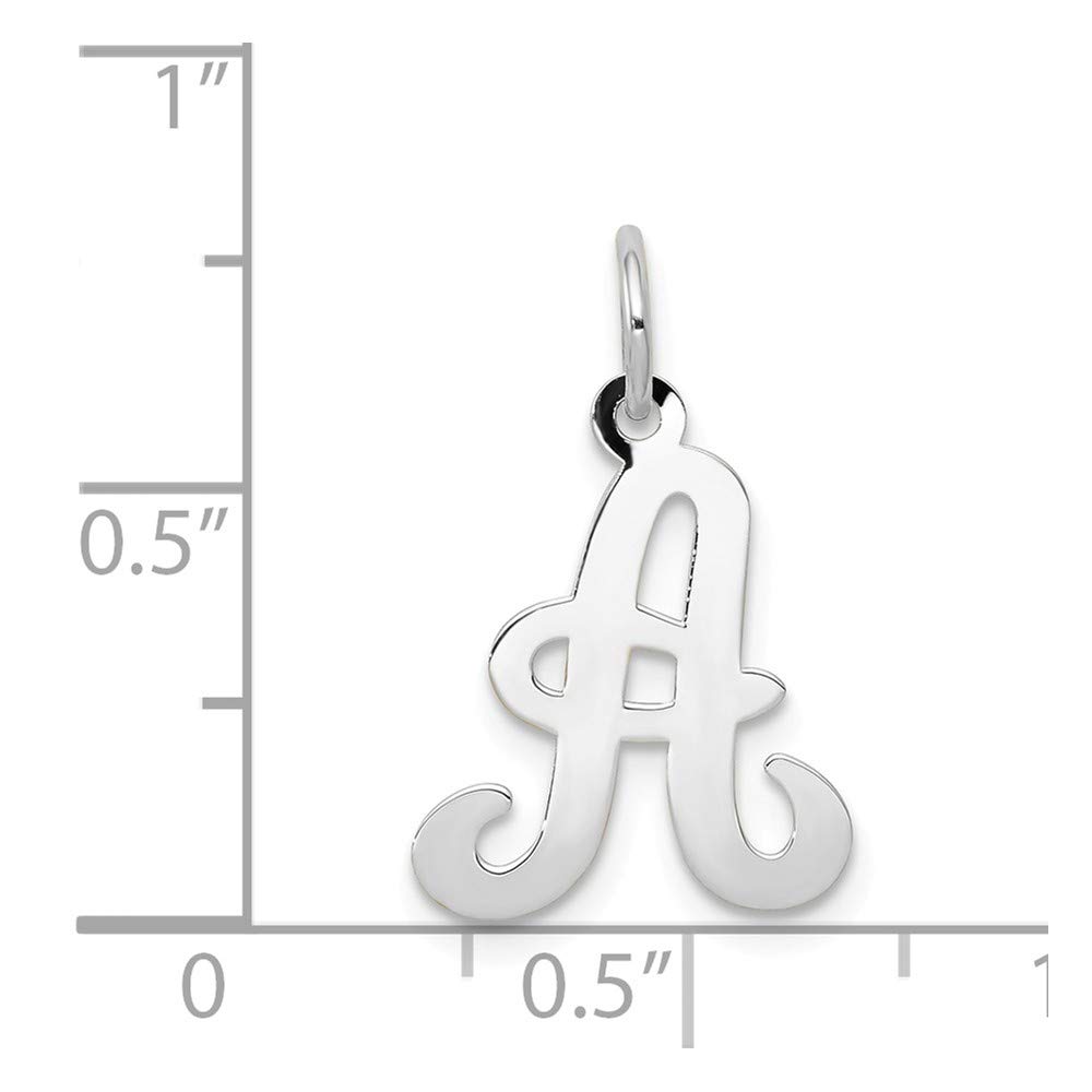 14K White Gold Initial Letter 