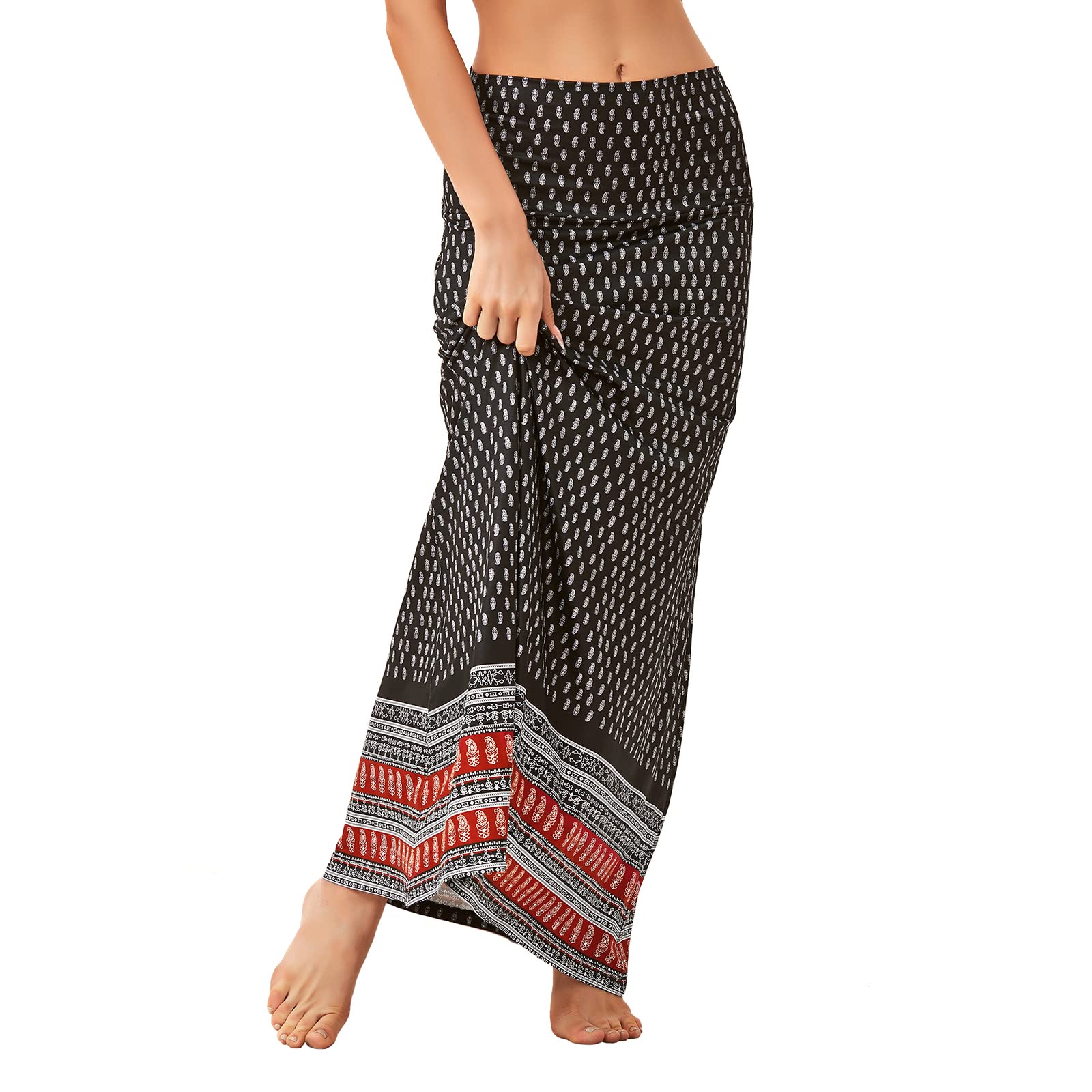 American Trends Women's High Waist Maxi Skirt - Flowy Long Skirt for Women, Summer Beach Dresses, Boho Chic Outfit for Vacation & Casual Wear
