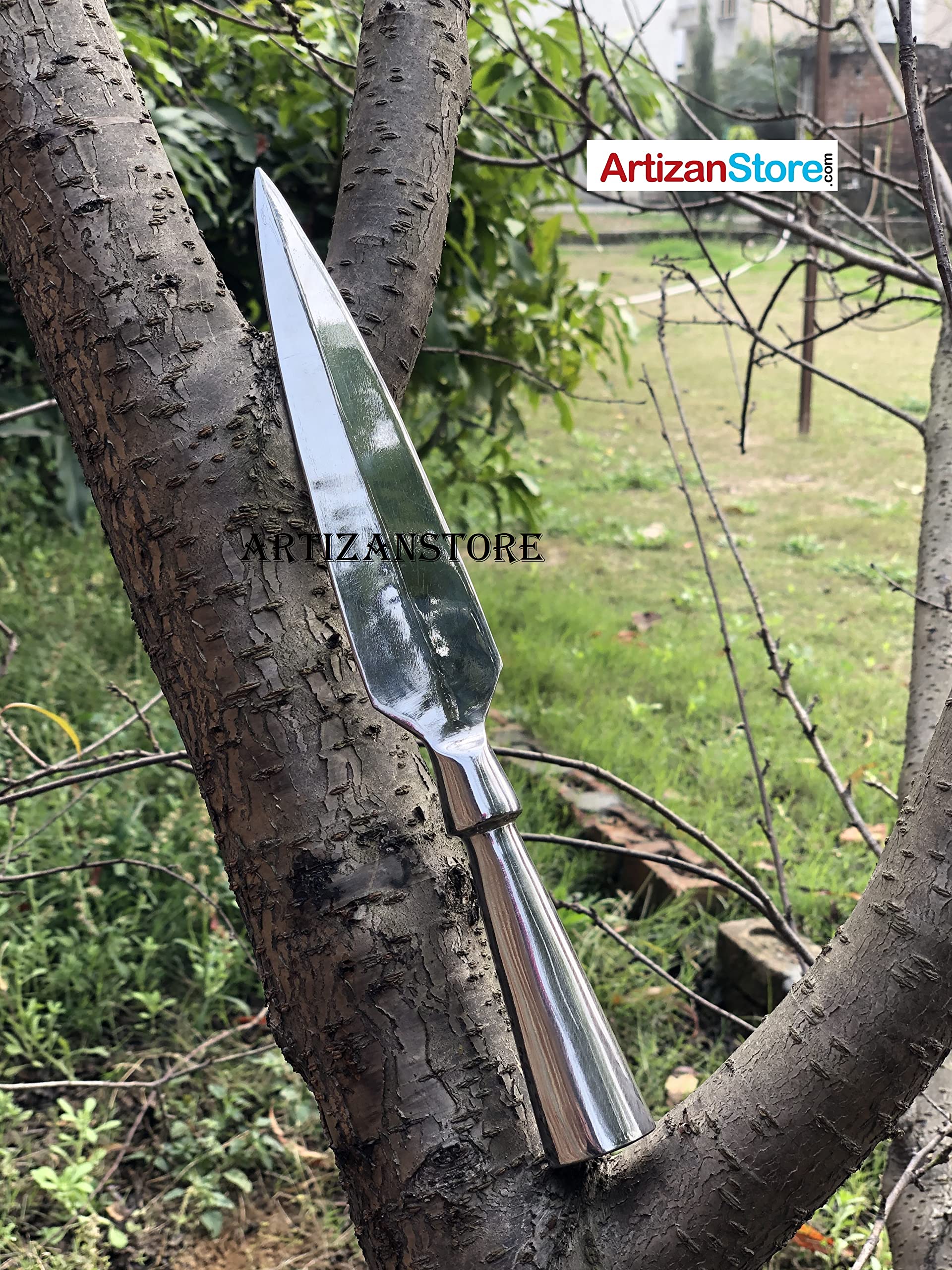 Hand Forged Viking Saga Iron Spear Head Replica - Medieval Weapon Collectible - Perfect for Historical Reenactments, Cosplay & Home Decor