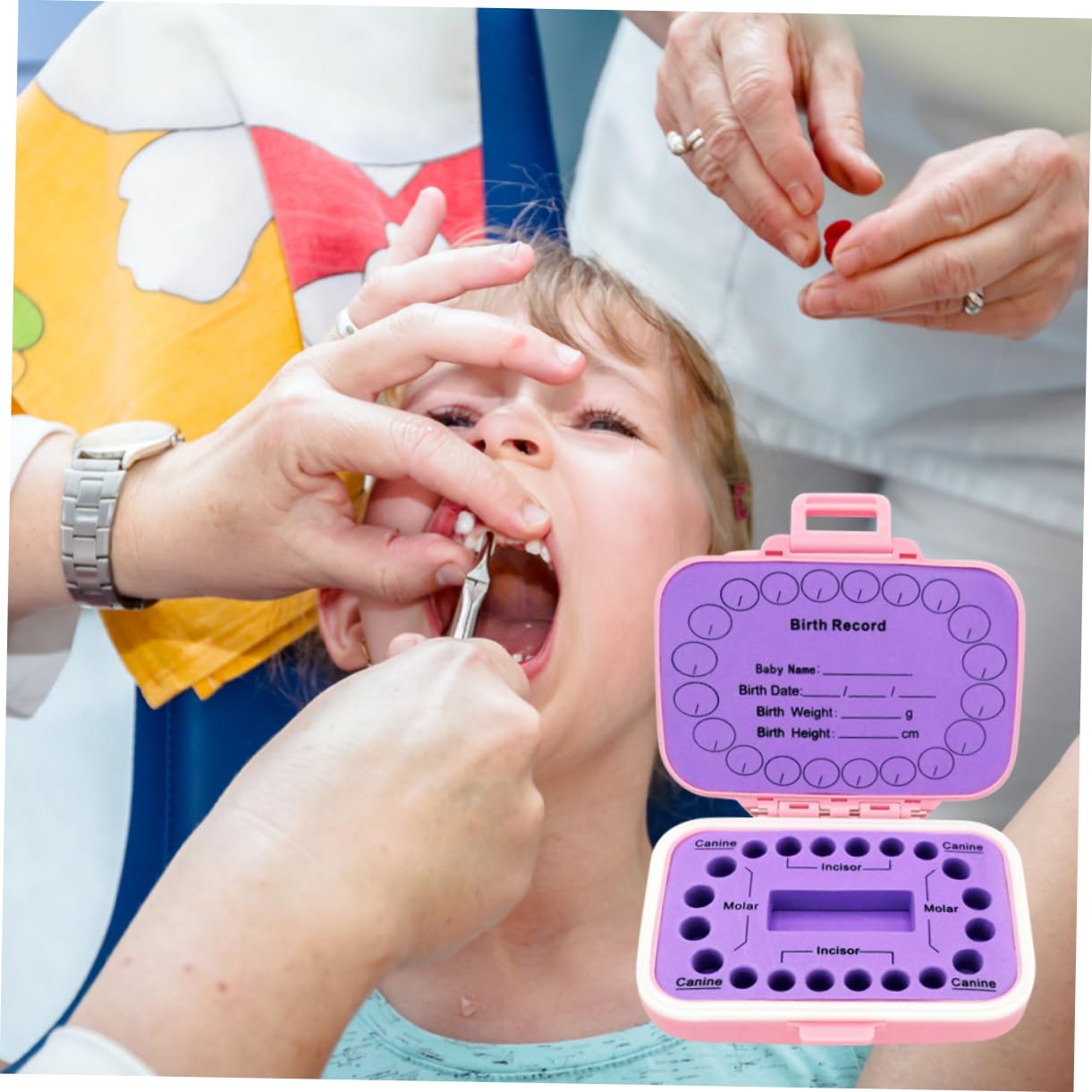 iFundom First Tooth Keepsake Box - Baby Teeth Organizer & Lost Tooth Holder - Safe PP Plastic Storage Container for Kids' Milestone Memories - Perfect for Baby Showers, First Tooth Loss, and Childhood Memorabilia
