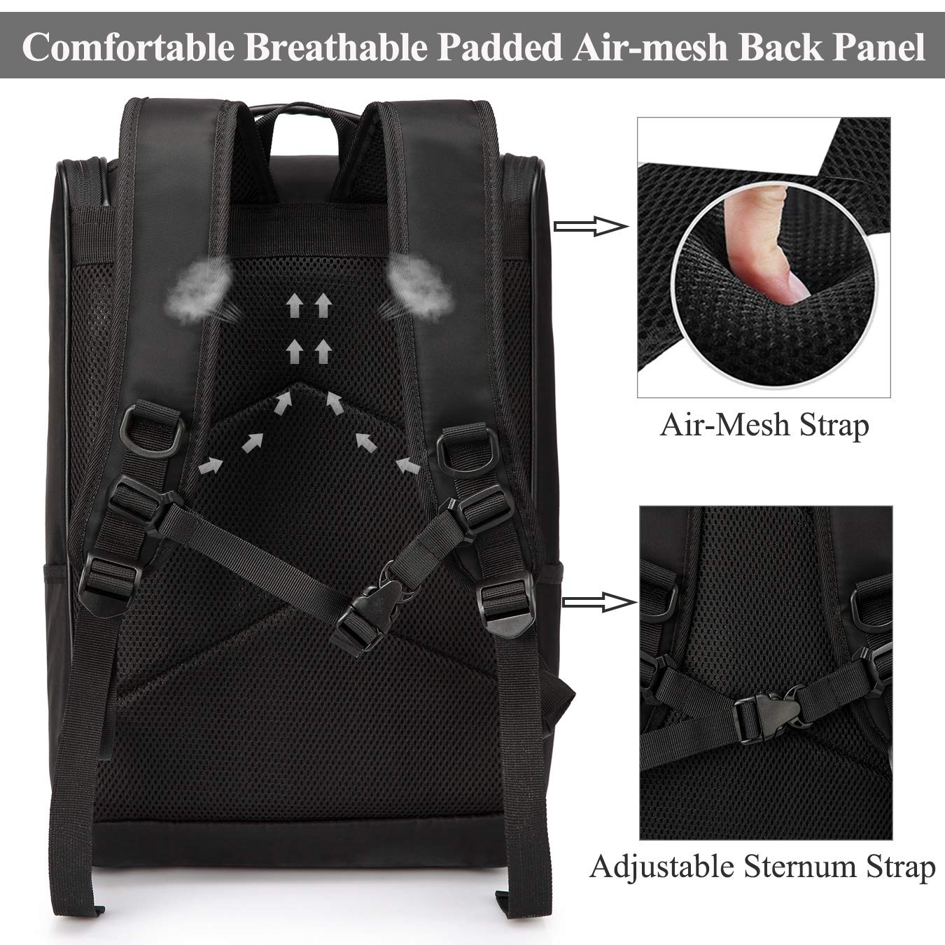 VASCHY Vintage Waterproof Backpack for Men - 15.6
