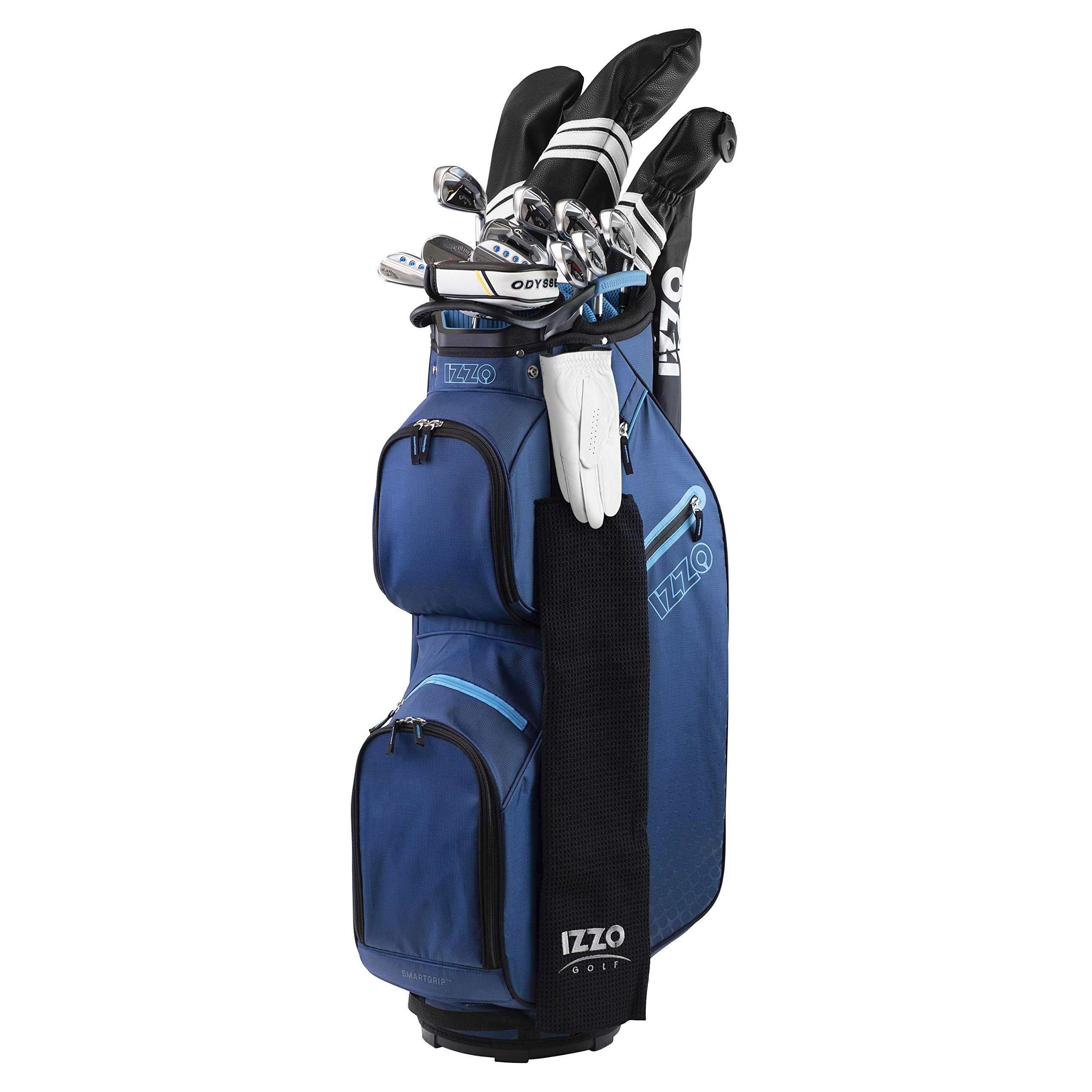 Izzo Golf Deluxe Cart Bag - Lightweight Waterproof Golf Stand Bag for Push Carts & Electric Golf Carts | Perfect for Golf Tournaments & Weekend Golfing