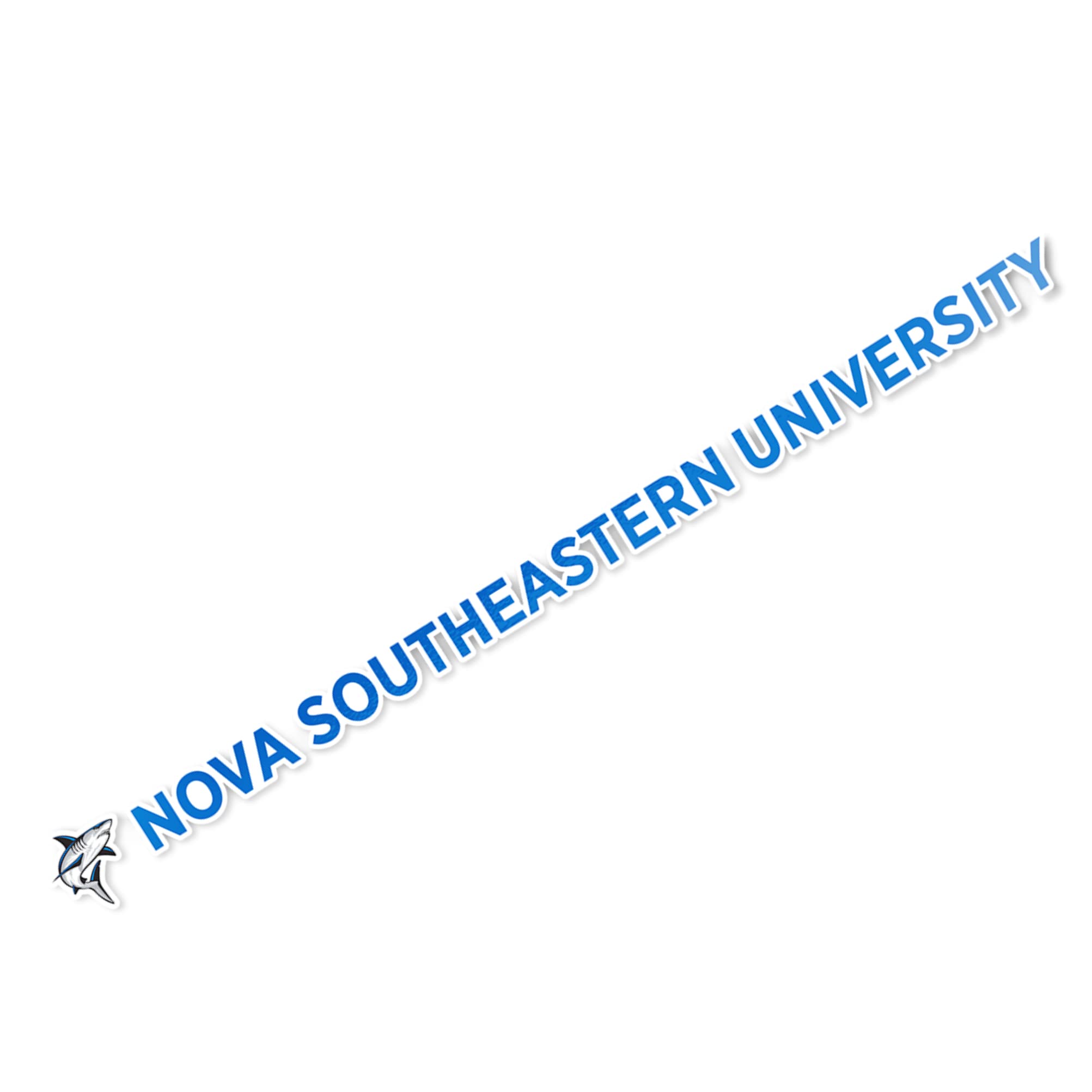 NSU Sharks Vinyl Decal Sticker - 15 Inch Waterproof Desert Cactus Design for Laptop, Water Bottle, Car & Scrapbook | Nova Southeastern University Logo | Perfect for School Spirit, College Pride & Fan Gifts