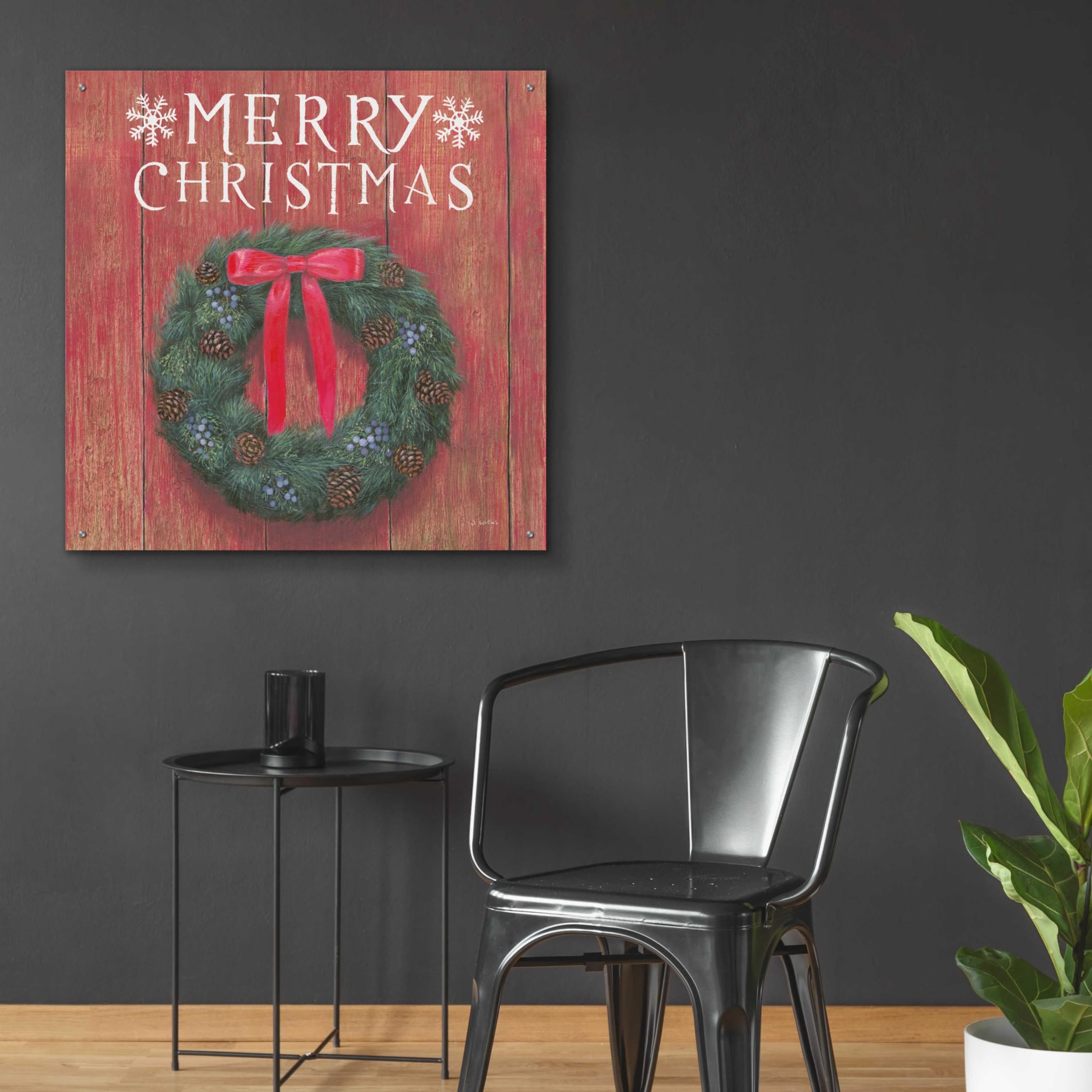 Epic Art 'Christmas Affinity VII' by James Wiens - 36x36 Inch Acrylic Glass Wall Art for Holiday Home Decor - Perfect for Living Room, Bedroom & Office