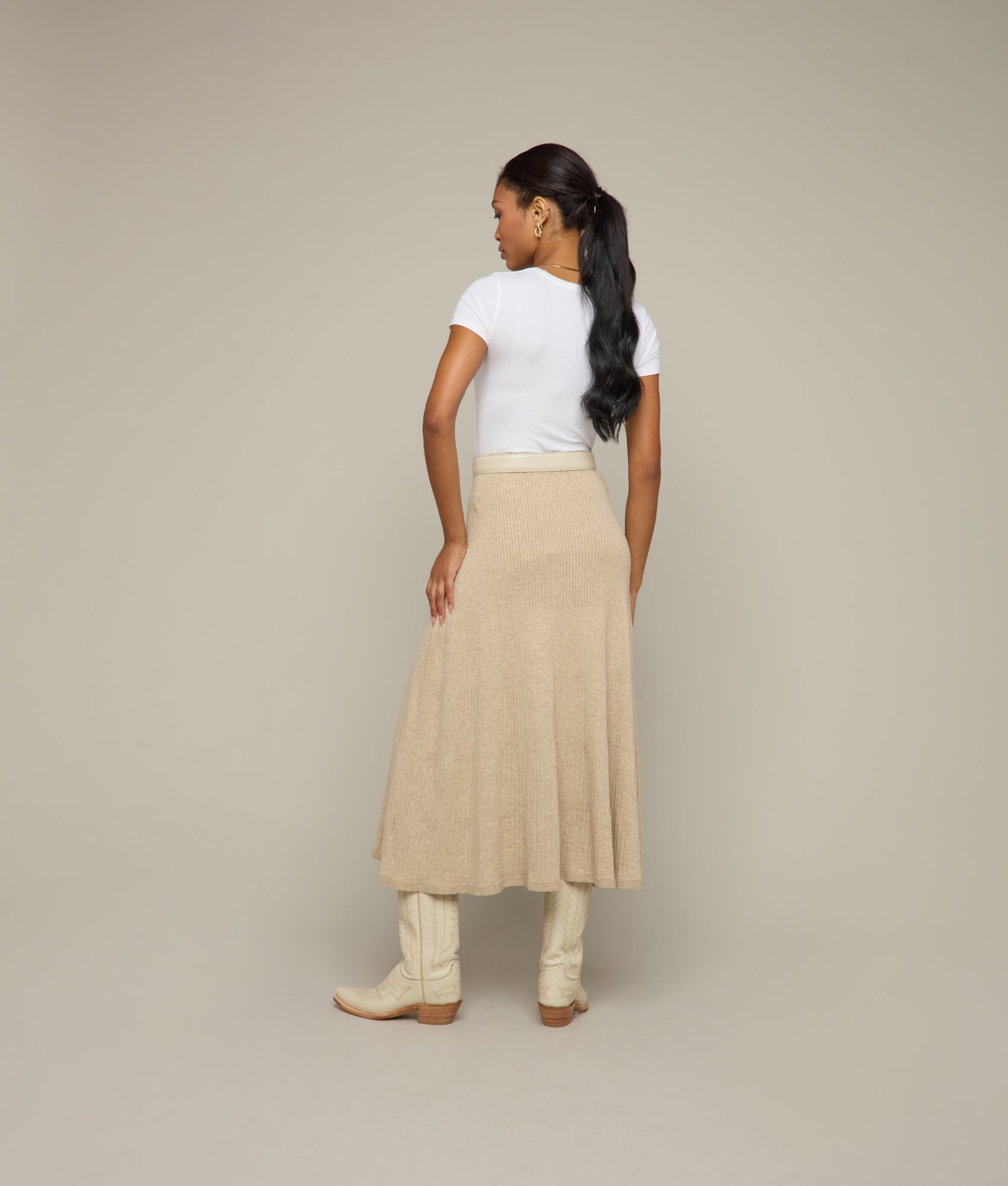 Stylish Cindy Skirt in Brown/Brown Multi Color - Perfect for Casual Outings, Office Wear & Summer Fashion