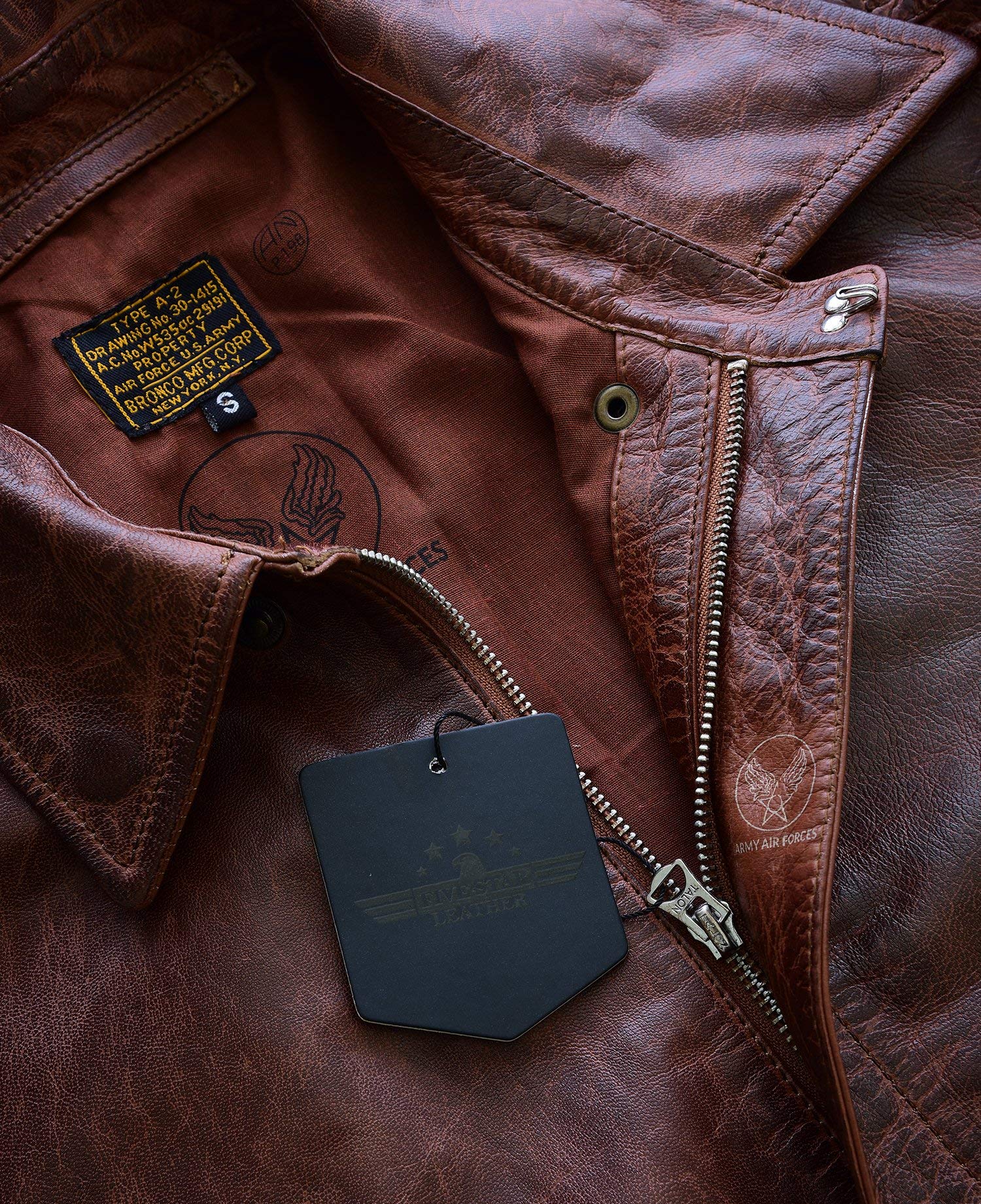 Men's A-2 Leather Flight Bomber Jacket - Genuine Leather Air Force Pilot Jacket for Men (Regular & Big Tall Sizes) - Perfect for Aviation Enthusiasts, Military Style Fashion & Outdoor Adventures