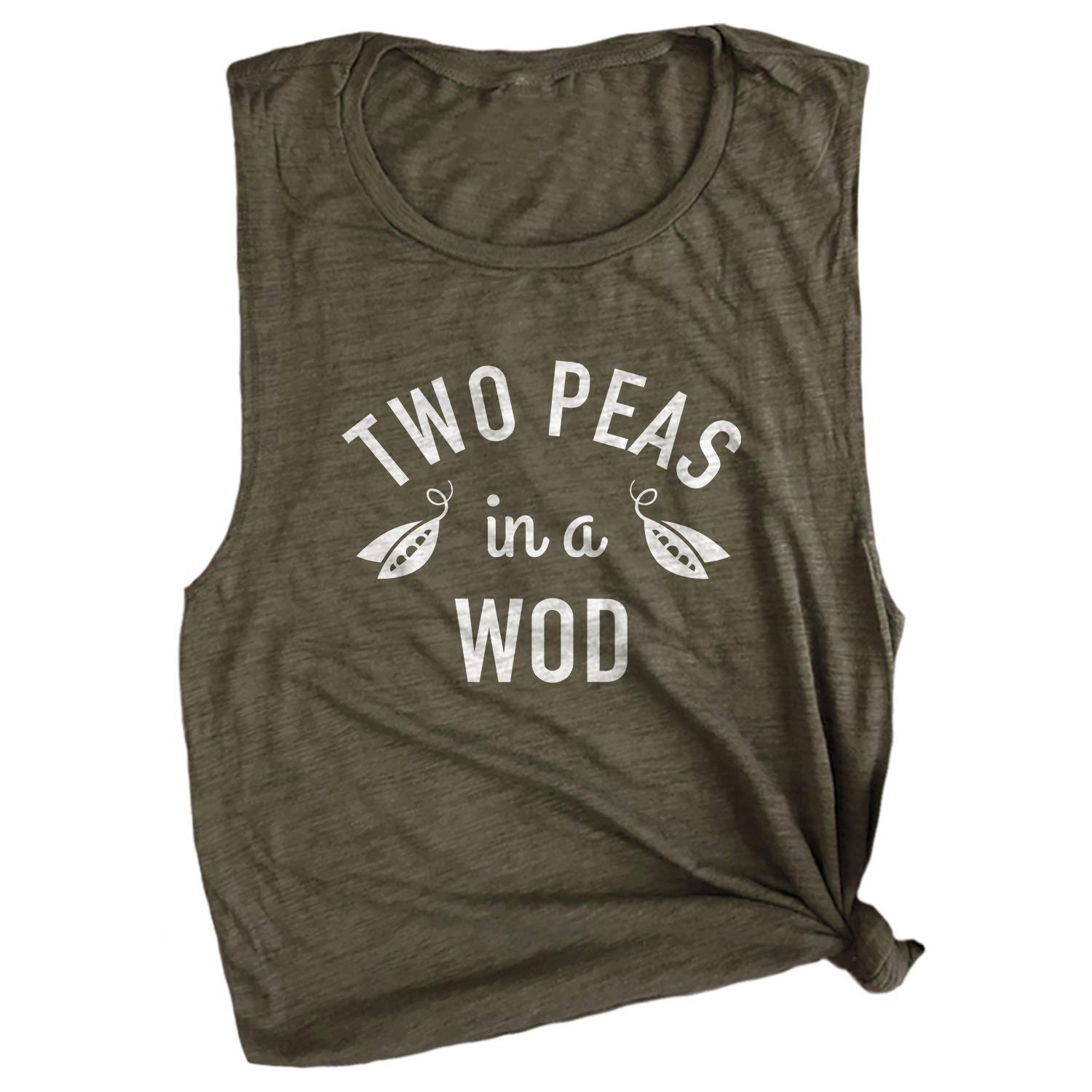Two Peas in a WOD CrossFit Workout Top - Women's Muscle Tee for Fitness & Training - Perfect for Gym, CrossFit & High-Intensity Workouts