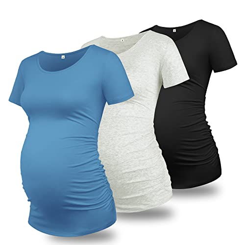 O-neck Black+grey+dusty Blue