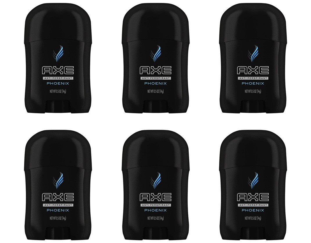 Axe Phoenix Antiperspirant Deodorant for Men - Invisible Solid Travel Size (0.5 oz, Pack of 6) - Fresh Scent, Long-Lasting Protection - Perfect for Gym, Work & Travel