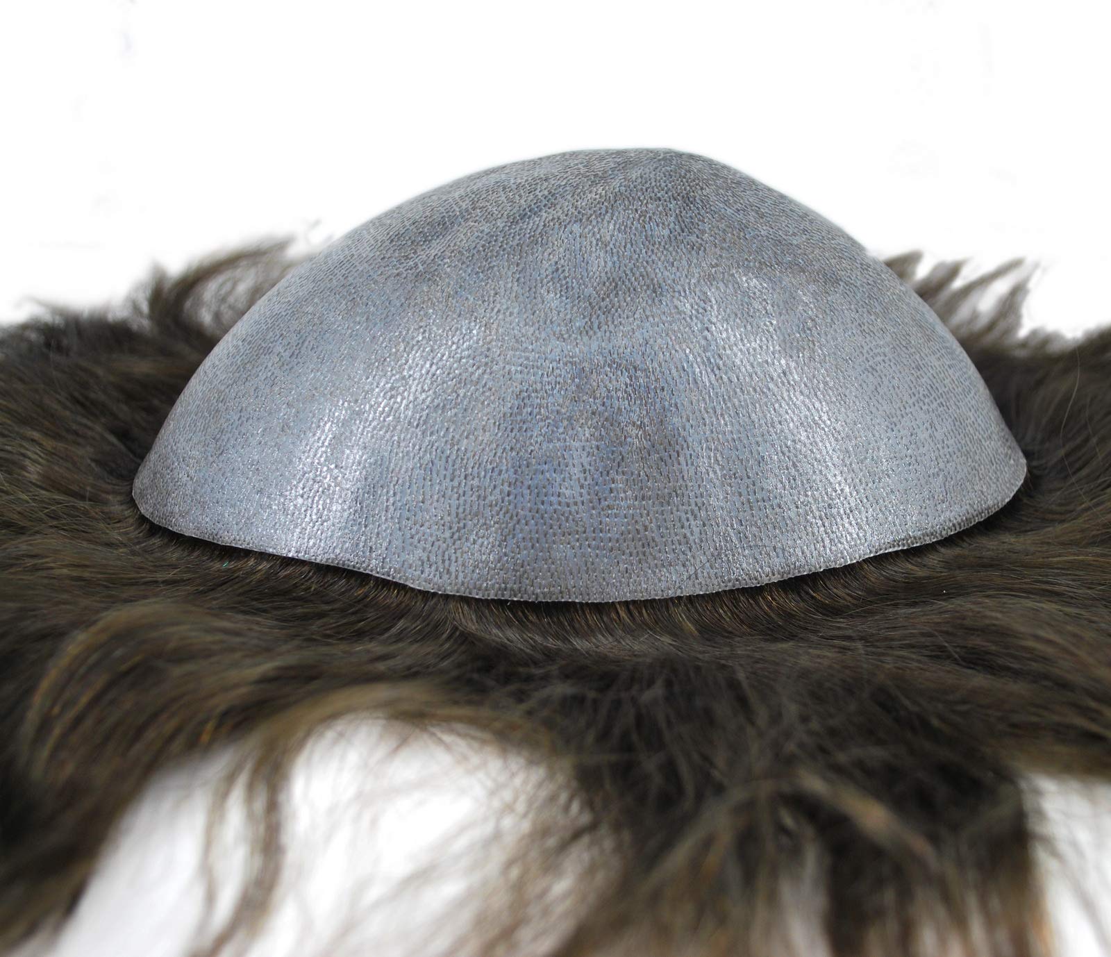 Men's Thin Skin Toupee - 100% Human Hair Dark Brown #2 - All PU Base Hair Unit System (9x7 Inches) - Perfect for Daily Wear & Special Occasions