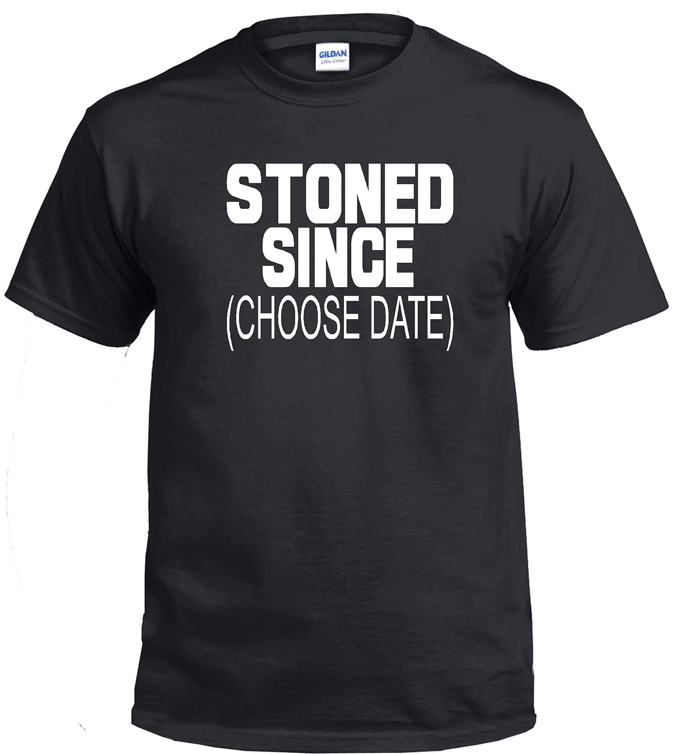 Customizable Black Stoned Since T-Shirt - Casual & Streetwear Style
